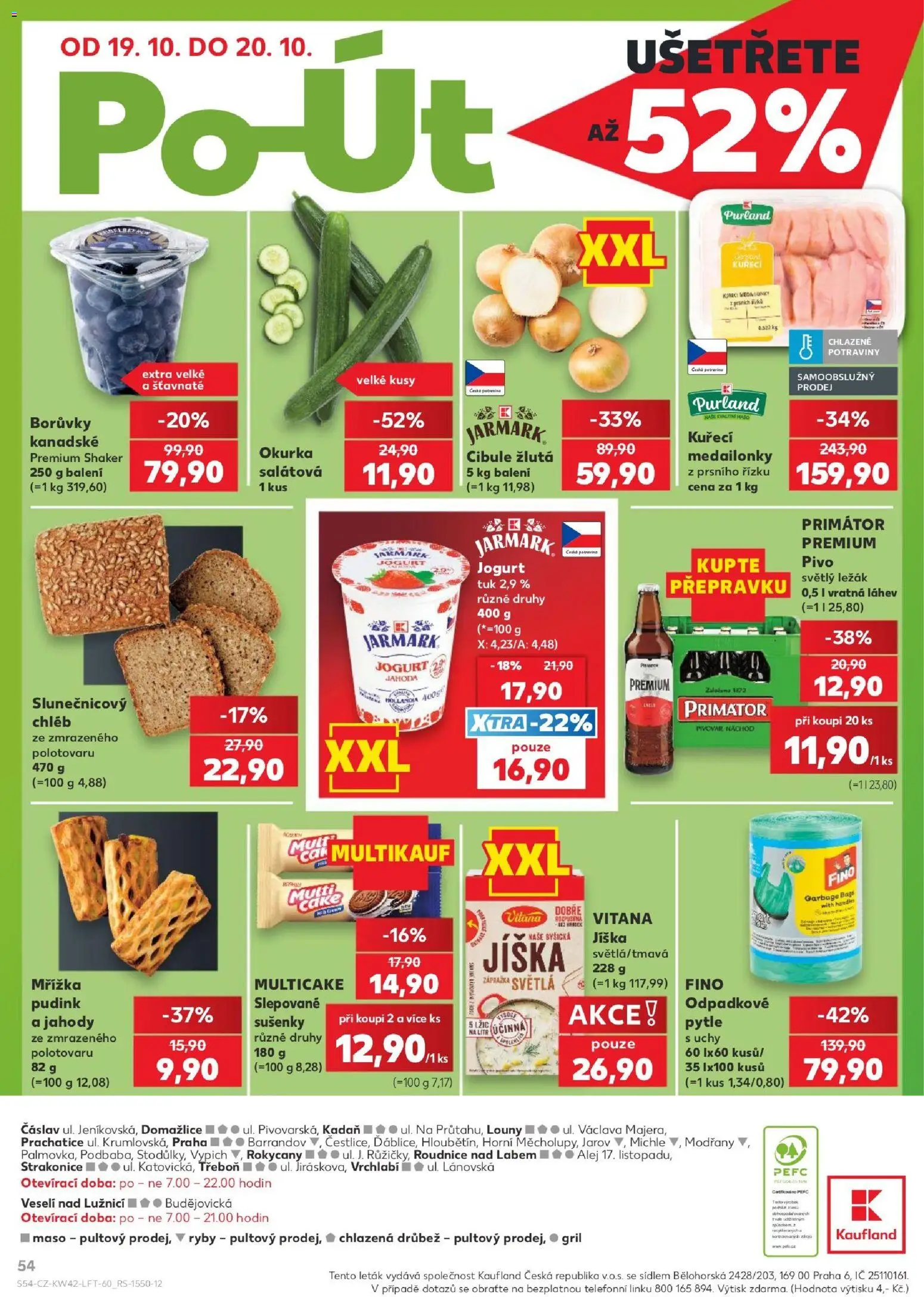 Kaufland leták - Praha 4 od 14.10.2026 | Strana: 54 | Produkty: Jahody, Borůvky, Gril, Sušenky