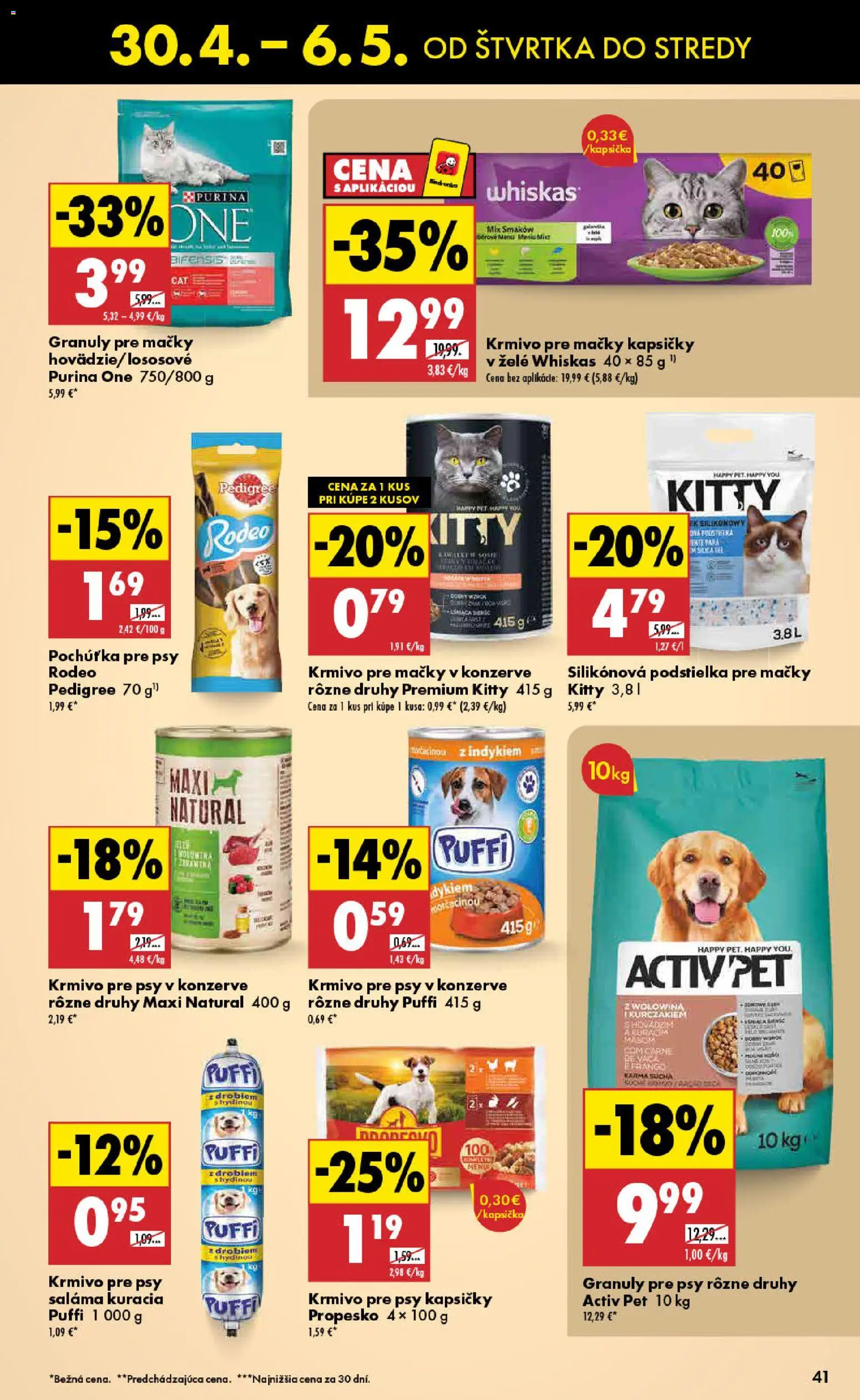 Nové Biedronka akcie – leták je platný od 30.04.2026 | Strana: 41 | Produkty: Saláma, Whiskas