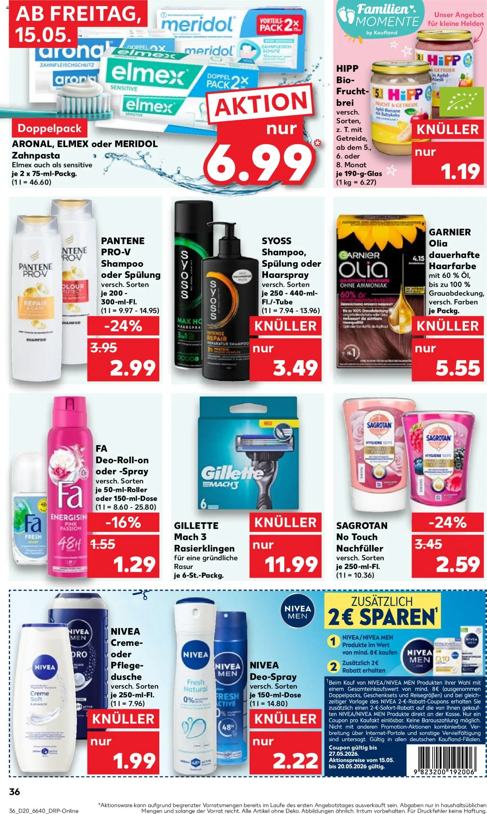 Kaufland Prospekt Stuttgart	 – gültig ab 15.05.2026 | Seite: 36 | Produkte: Äpfel, Haarspray, Zahnpasta, Deospray