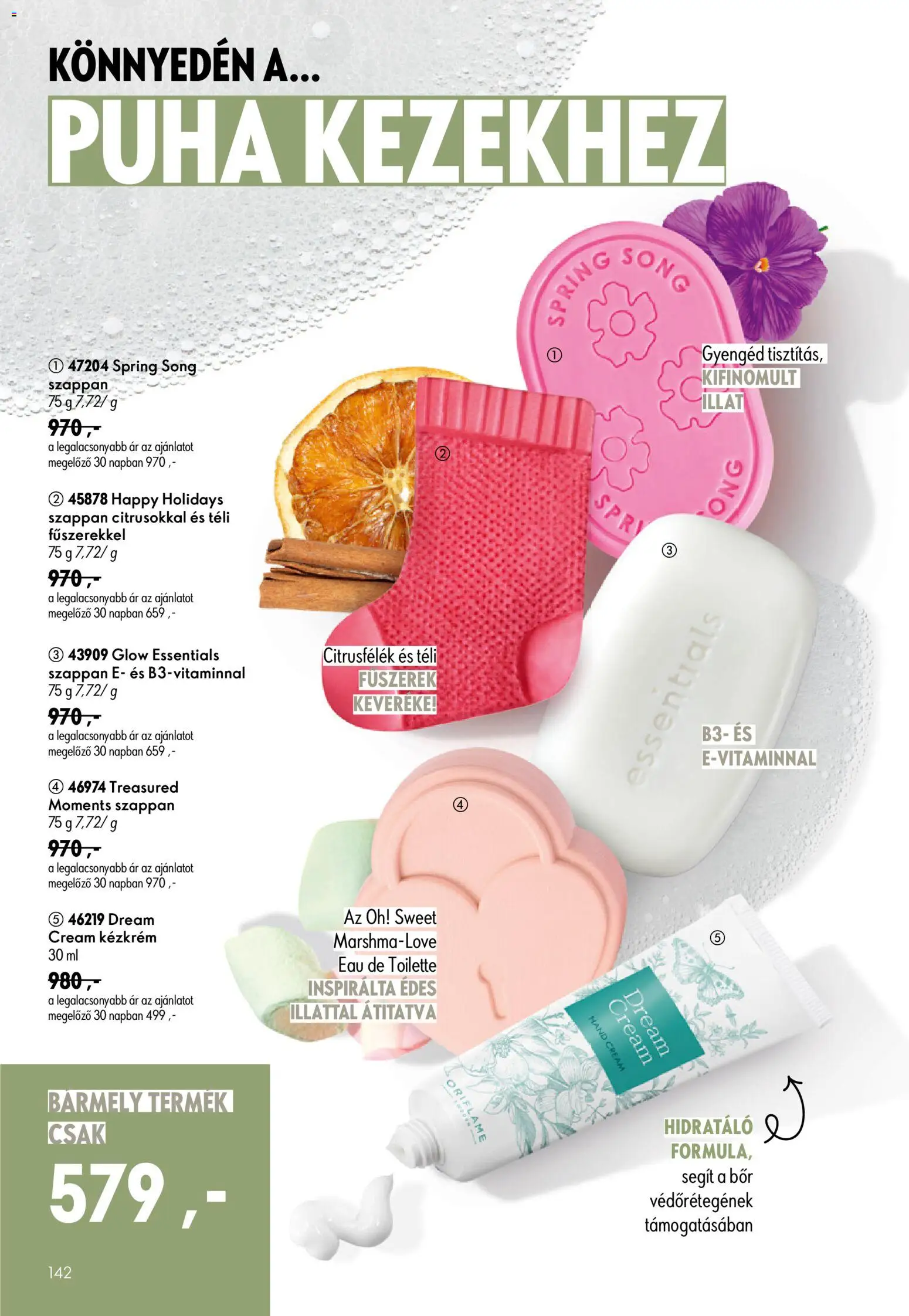 Oriflame akciós ujság - amely érvényes a következő dátumtól: 17.06.2026 | Oldal: 142 | Termékek: Fűszerek, Bor, Kézkrém, Szappan