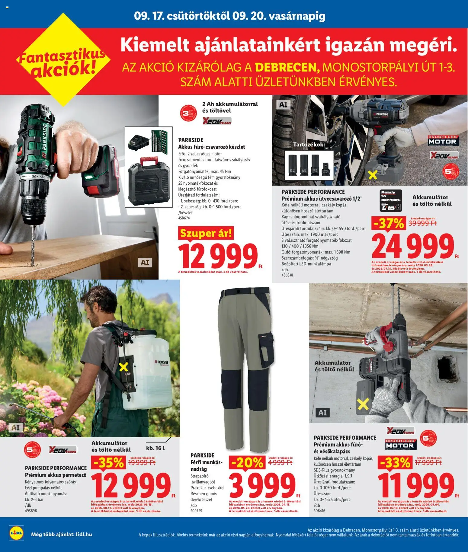 Lidl akciós ujság - amely érvényes a következő dátumtól: 2026.09.17. | Oldal: 8 | Termékek: Permetező, Fúró, Akkumulátor, Töltő