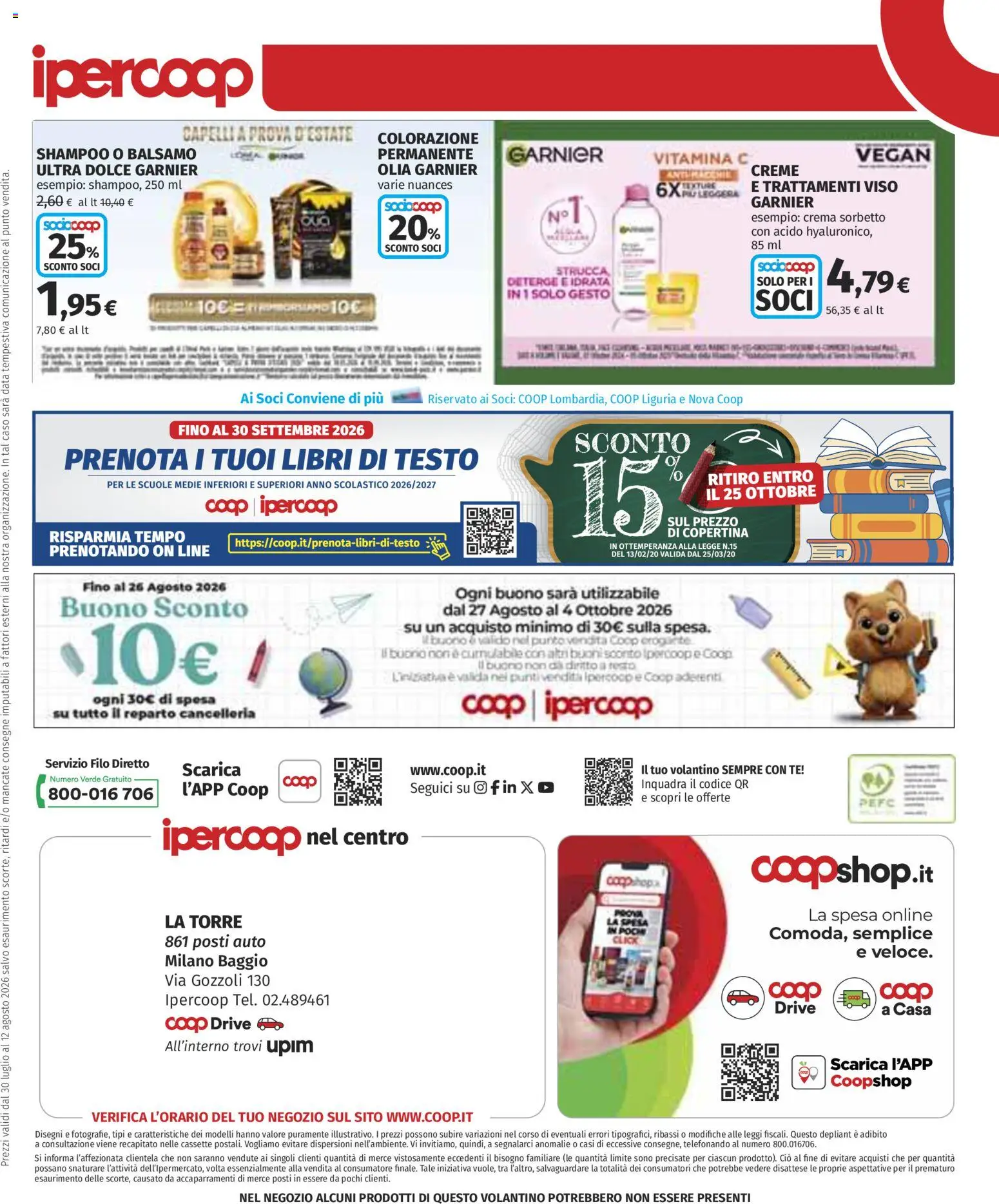 Volantino Ipercoop del 30/07/2026 | Pagina: 32 | Prodotti: Shampoo, Crema, Tè, Sorbetto