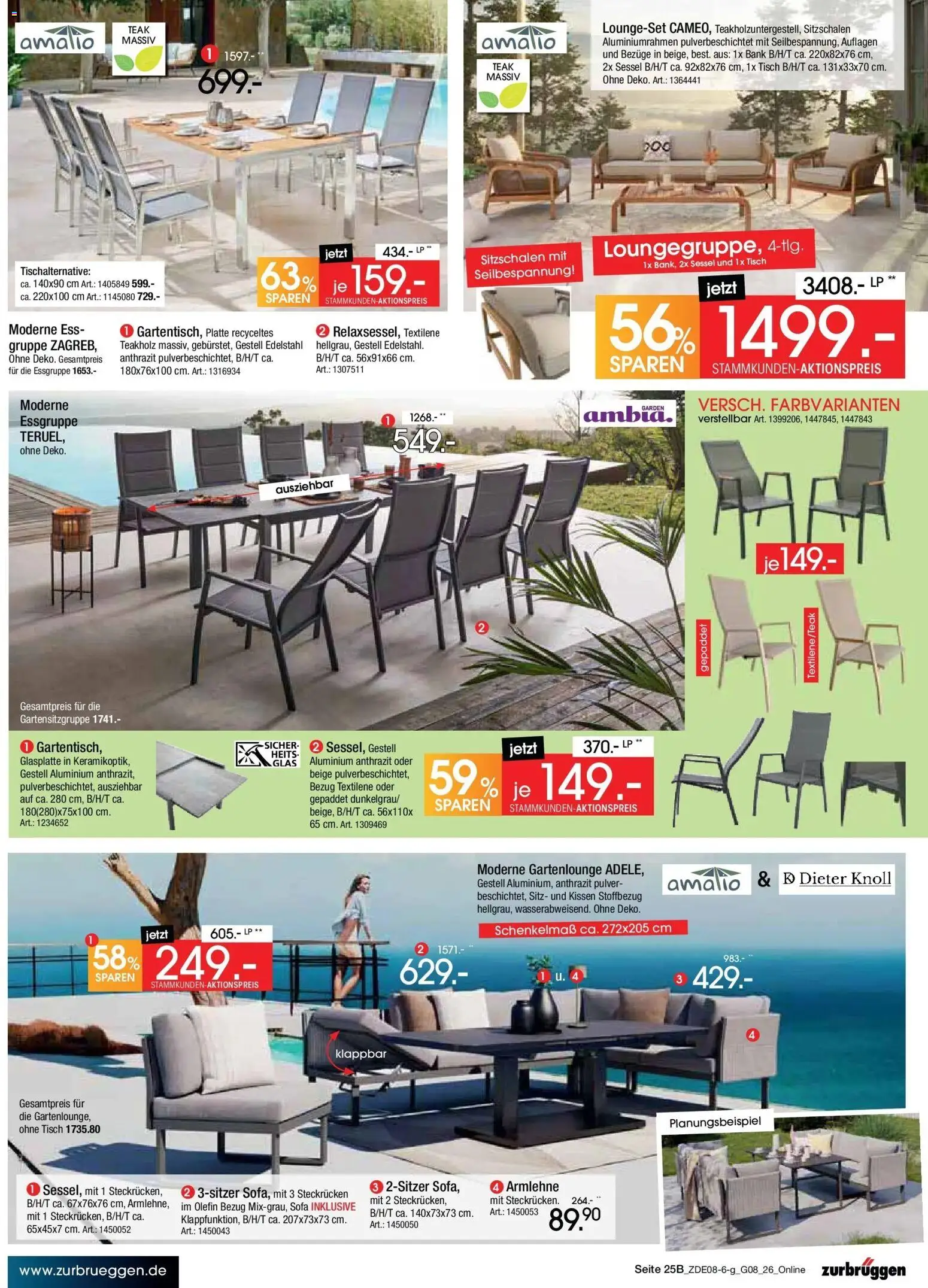 Zurbrüggen - Zurbrüggen: Bonus Sonder-Tage – gültig ab 31.07.2026 | Seite: 57 | Produkte: Kissen, Sofa, Sessel, Tisch