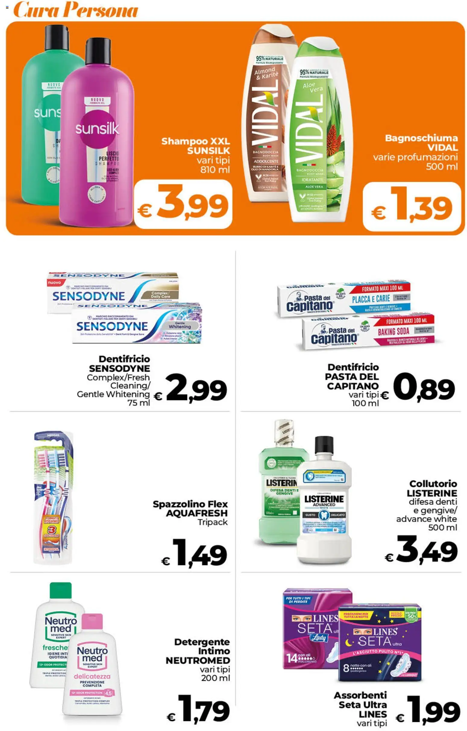Volantino Ipercoop del 23/10/2026 | Pagina: 44 | Prodotti: Dentifricio, Collutorio, Intimo, Burro