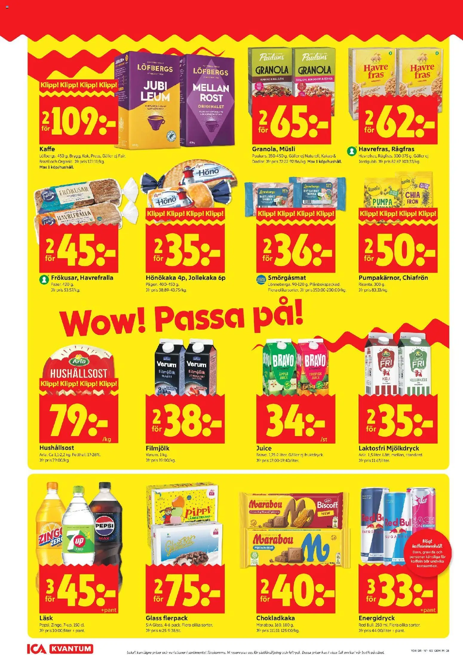 ICA Kvantum reklamblad aktuell från 17/08/2026 | Sida: 8 | Produkter: Hönökaka, Chokladkaka, Hallon, Pumpa