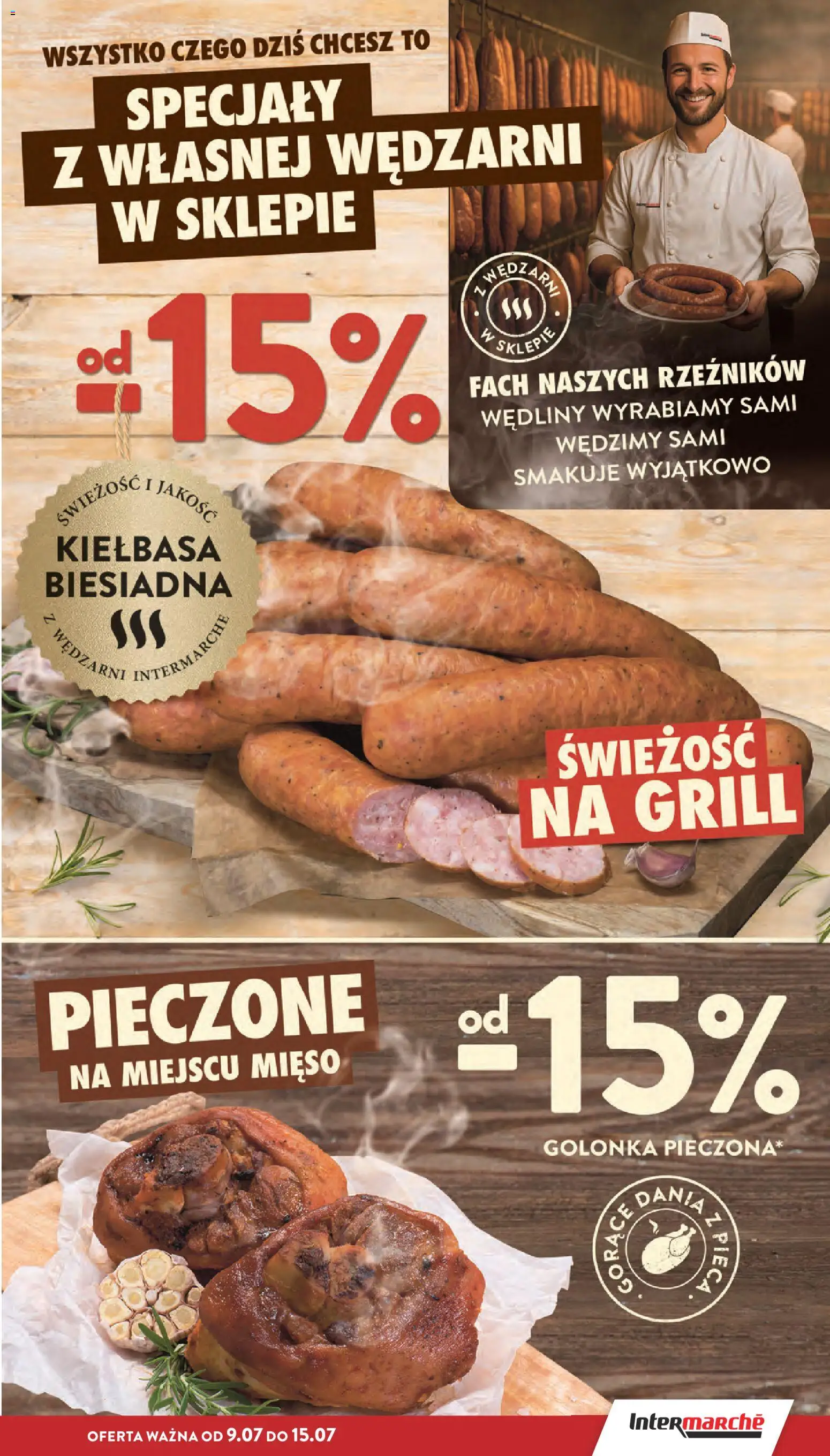 Intermarche gazetka od 09.07.2026 | Strona: 13 | Produkty: Kiełbasa, Mięso, Grill, Wędliny