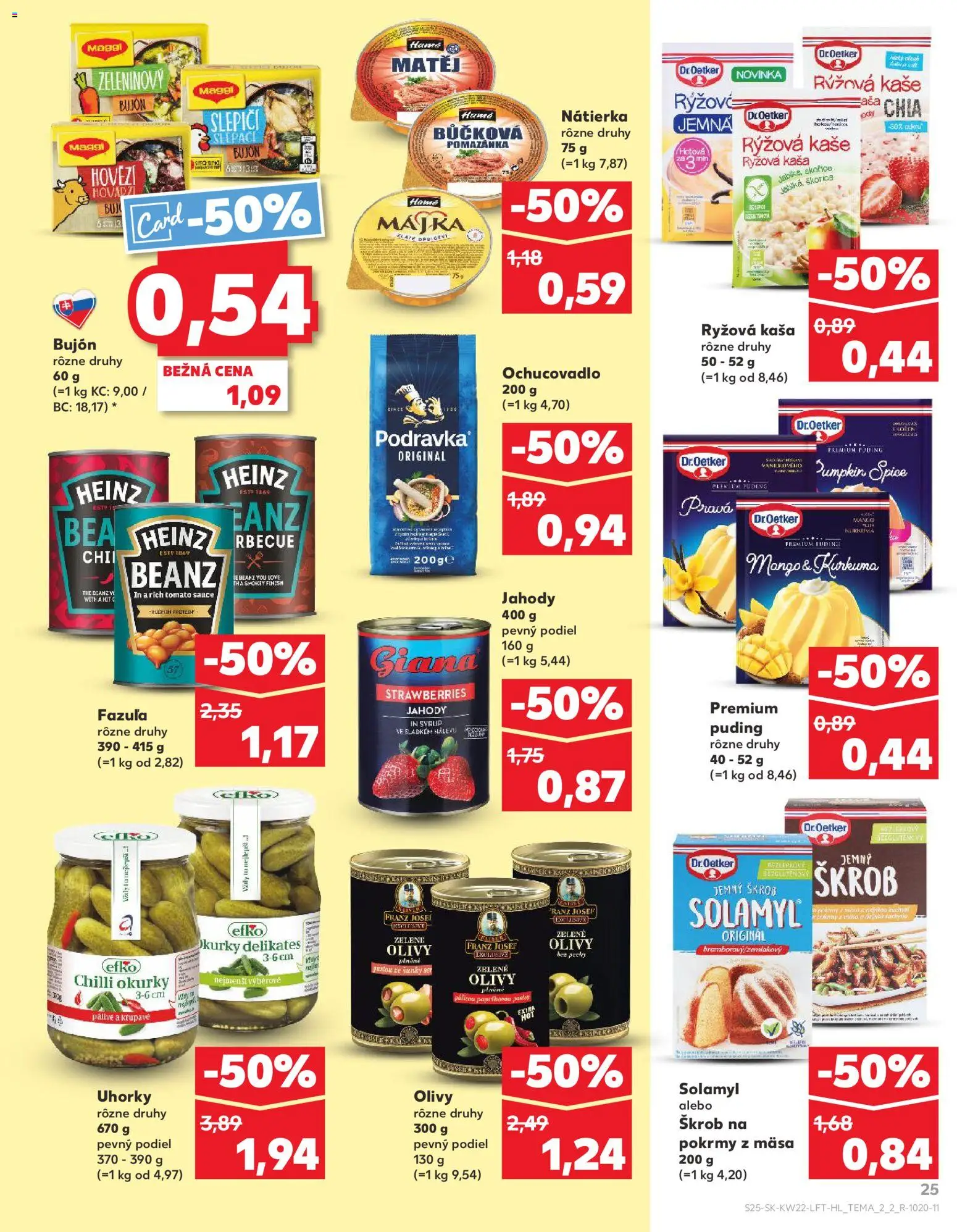 Nové Kaufland akcie – leták je platný od 28.05.2026 | Strana: 25 | Produkty: Bujón, Fazuľa, Uhorky, Kurkuma
