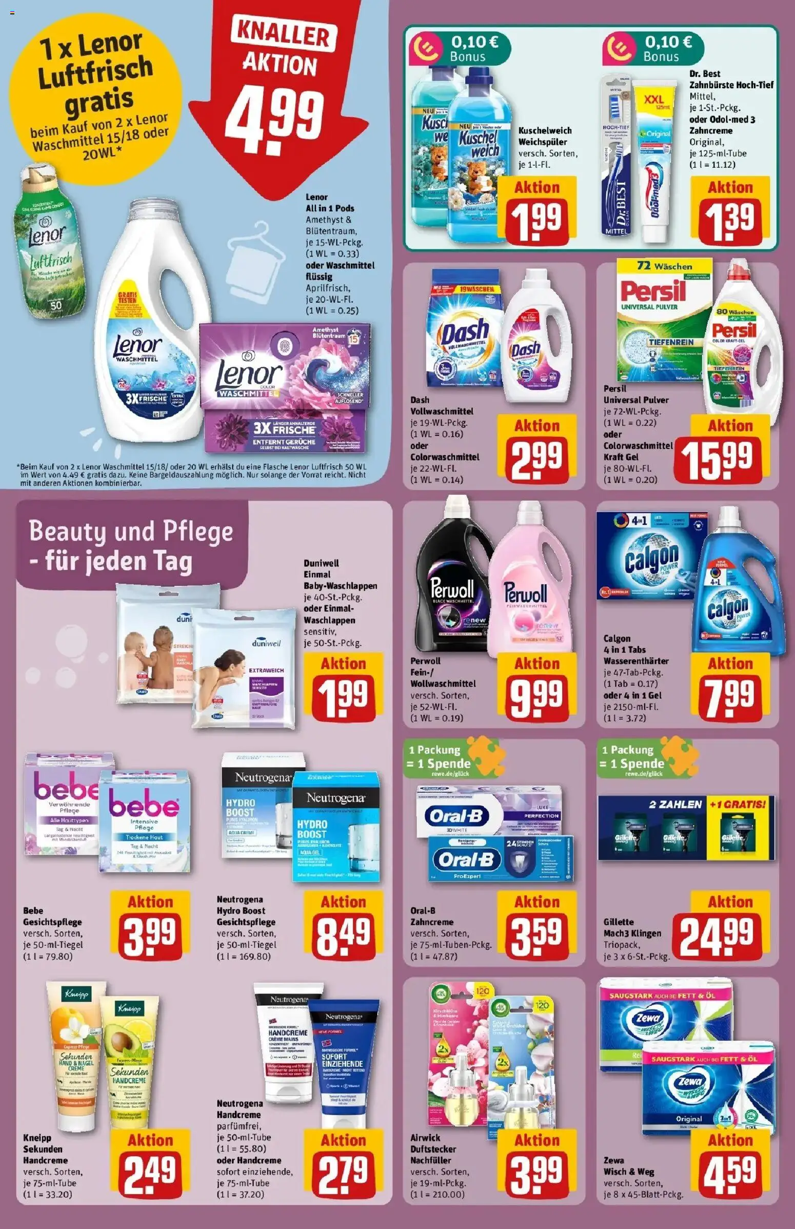 REWE Prospekt ab 26.10.2026 zum Blättern » Angebote | Seite: 28 | Produkte: Lenor, Perwoll, Zahnbürste, Himbeere