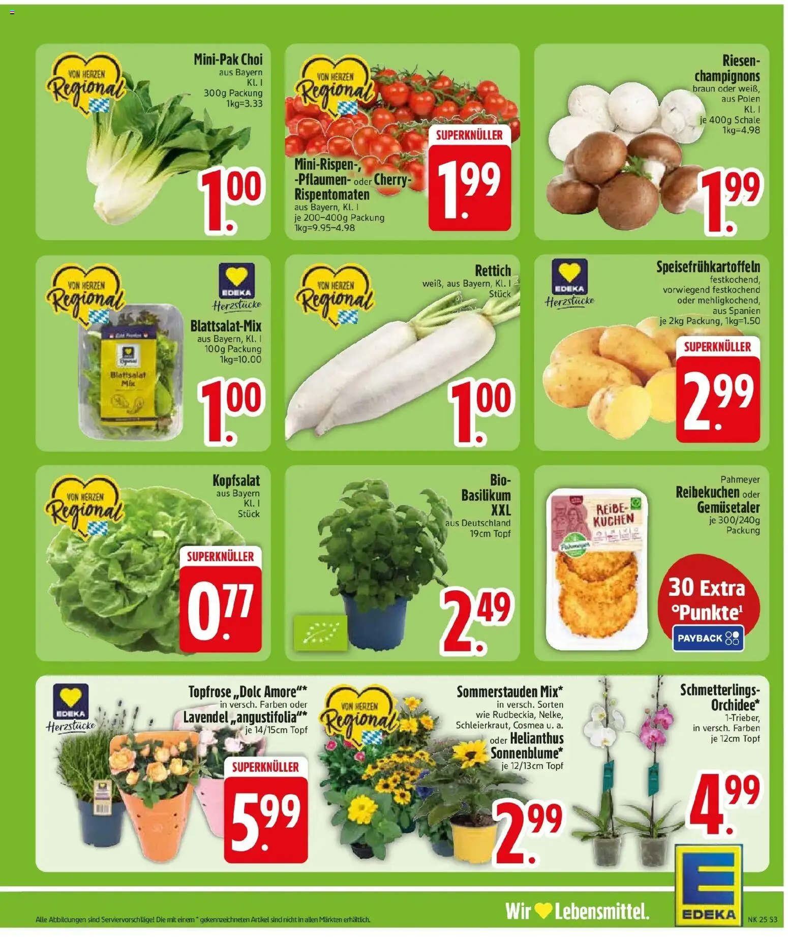 Edeka prospekt Neusäß-Steppach – gültig ab 14.06.2026 | Seite: 5 | Produkte: Pflaumen, Champignons, Kuchen, Lavendel