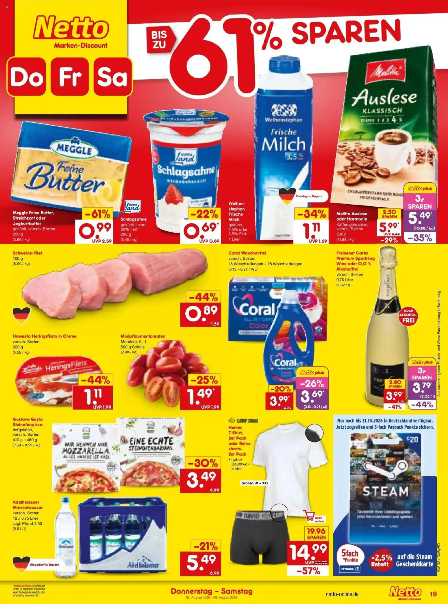 Netto Marken-Discount Prospekt Buttenwiesen – gültig ab 03.08.2026 | Seite: 37 | Produkte: Melitta, Kaffee, Coral waschmittel, Waschmittel