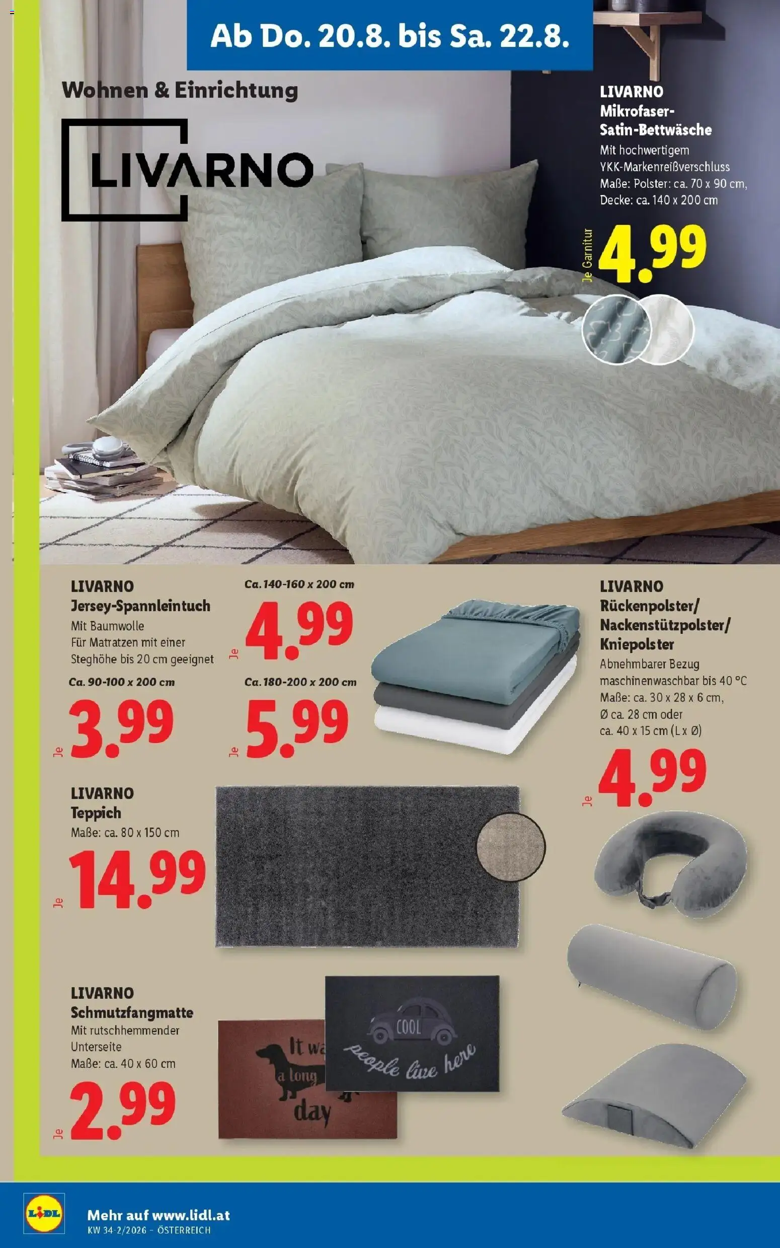Lidl Flugblatt - Jenbach ab 20.08.2026 - Angebote ab donnerstag | Seite: 28 | Produkte: Decke, Teppich