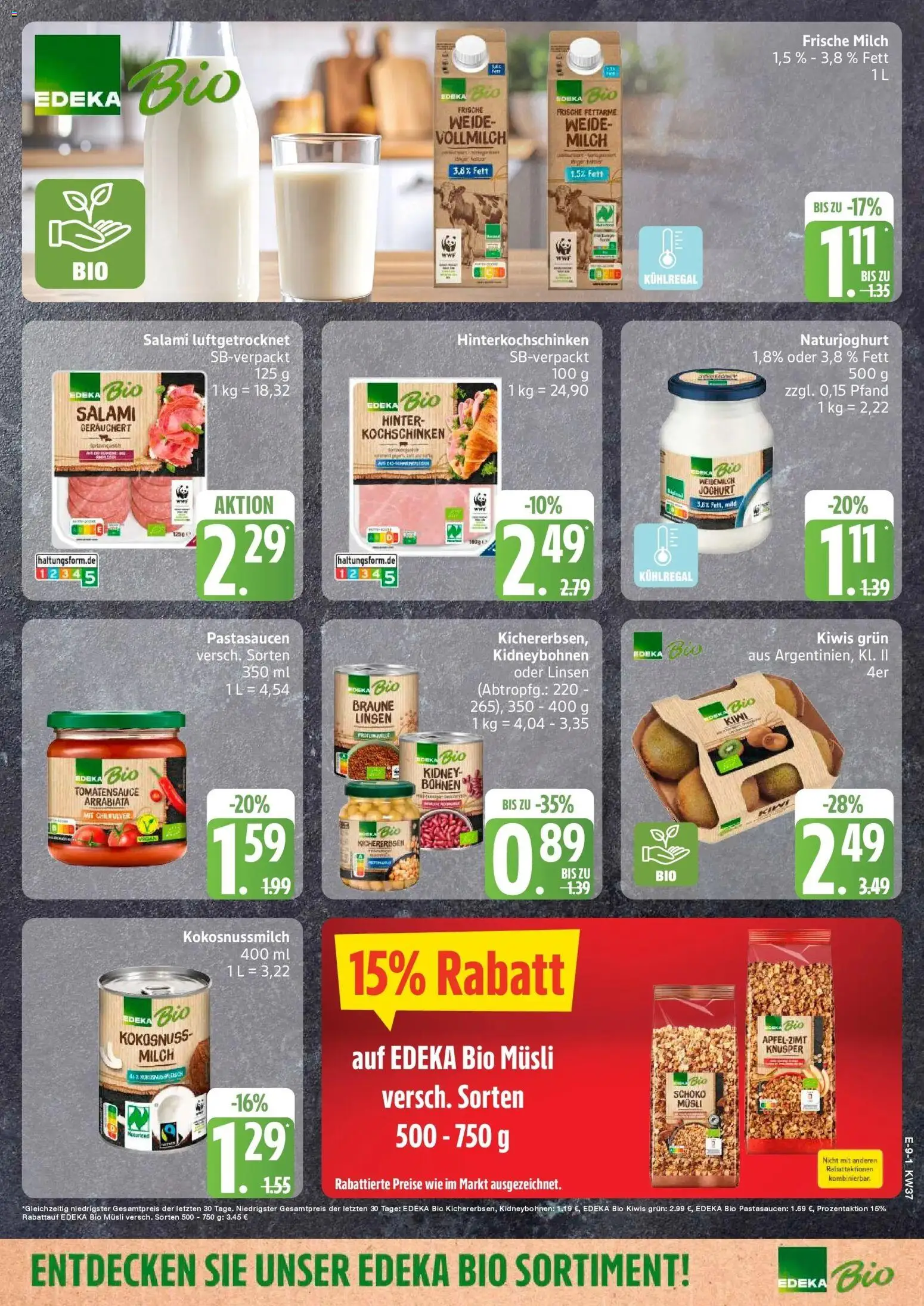 Edeka Prospekt Ratzeburg (ab 07.09.2026) » Angebote Online | Seite: 11 | Produkte: Musli, Milch, Milch 1,5%, Kiwi