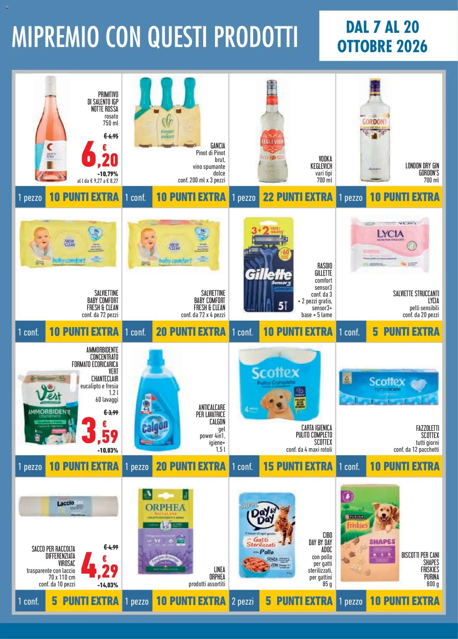 Volantino Conad del 07/10/2026 | Pagina: 7 | Prodotti: Gin, Biscotti, Vino, Gin Gordon’s