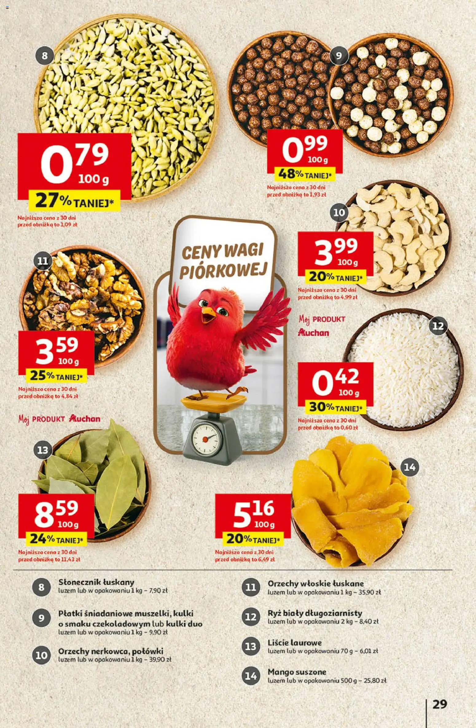 Auchan - Gazetka 30 Lat Hipermarket  od 09.04.2026 | Strona: 29 | Produkty: Mango, Płatki śniadaniowe, Słonecznik, Płatki