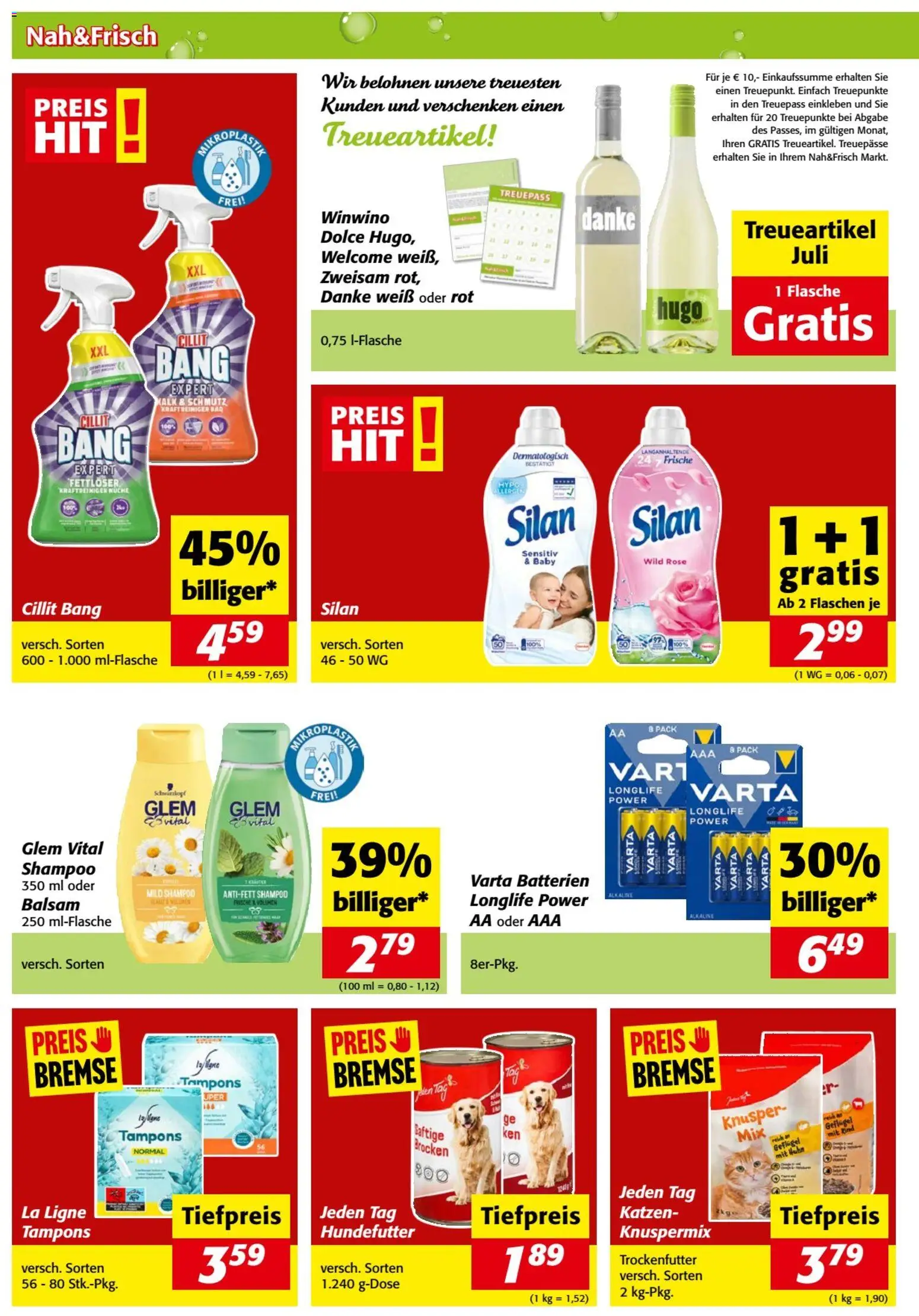 Nah und Frisch Flugblatt gültig ab 24.06.2026 | Seite: 4 | Produkte: Bad, Shampoo, Balles de ping-pong