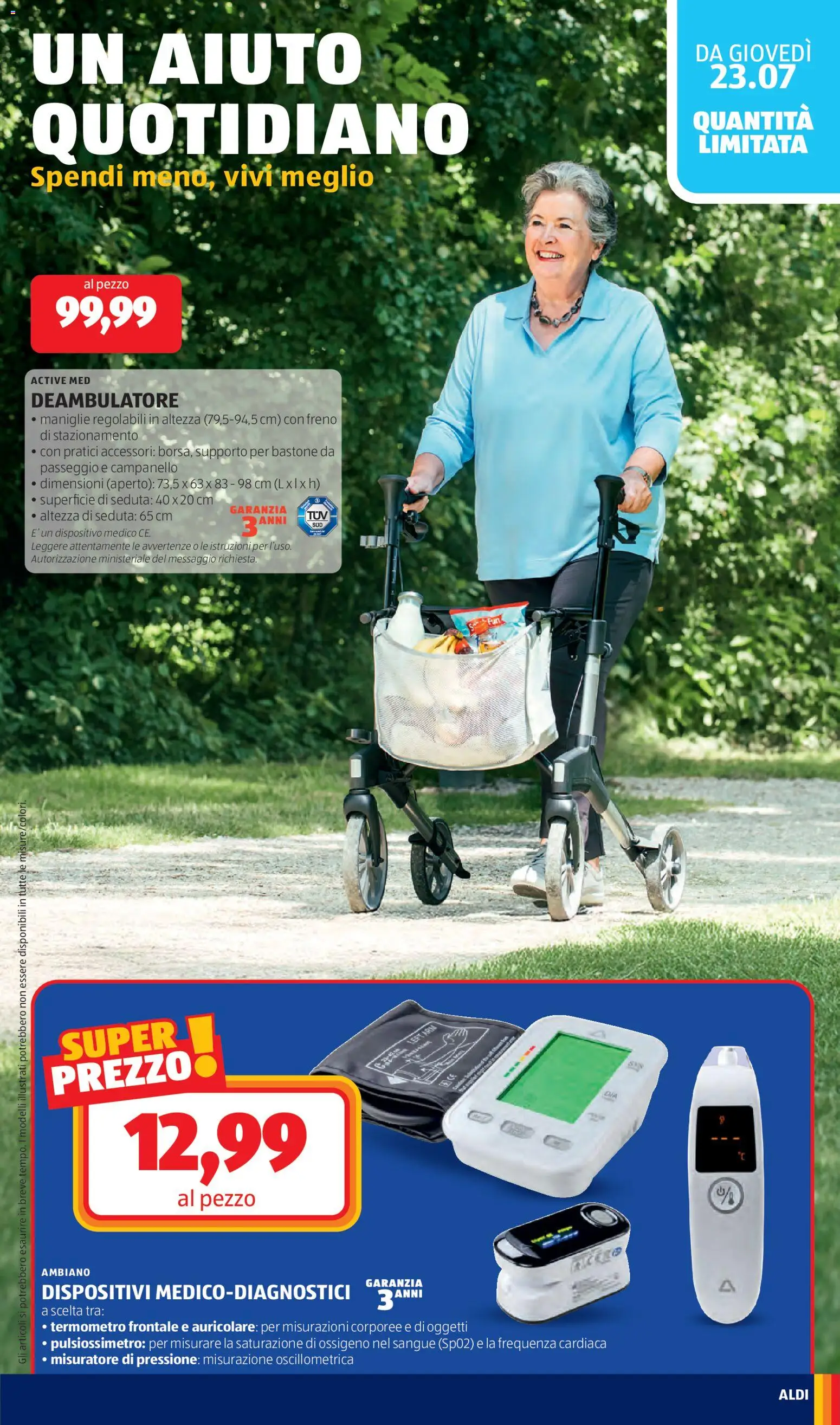 Volantino Aldi del 20/07/2026 | Pagina: 23 | Prodotti: Misuratore di pressione, Termometro