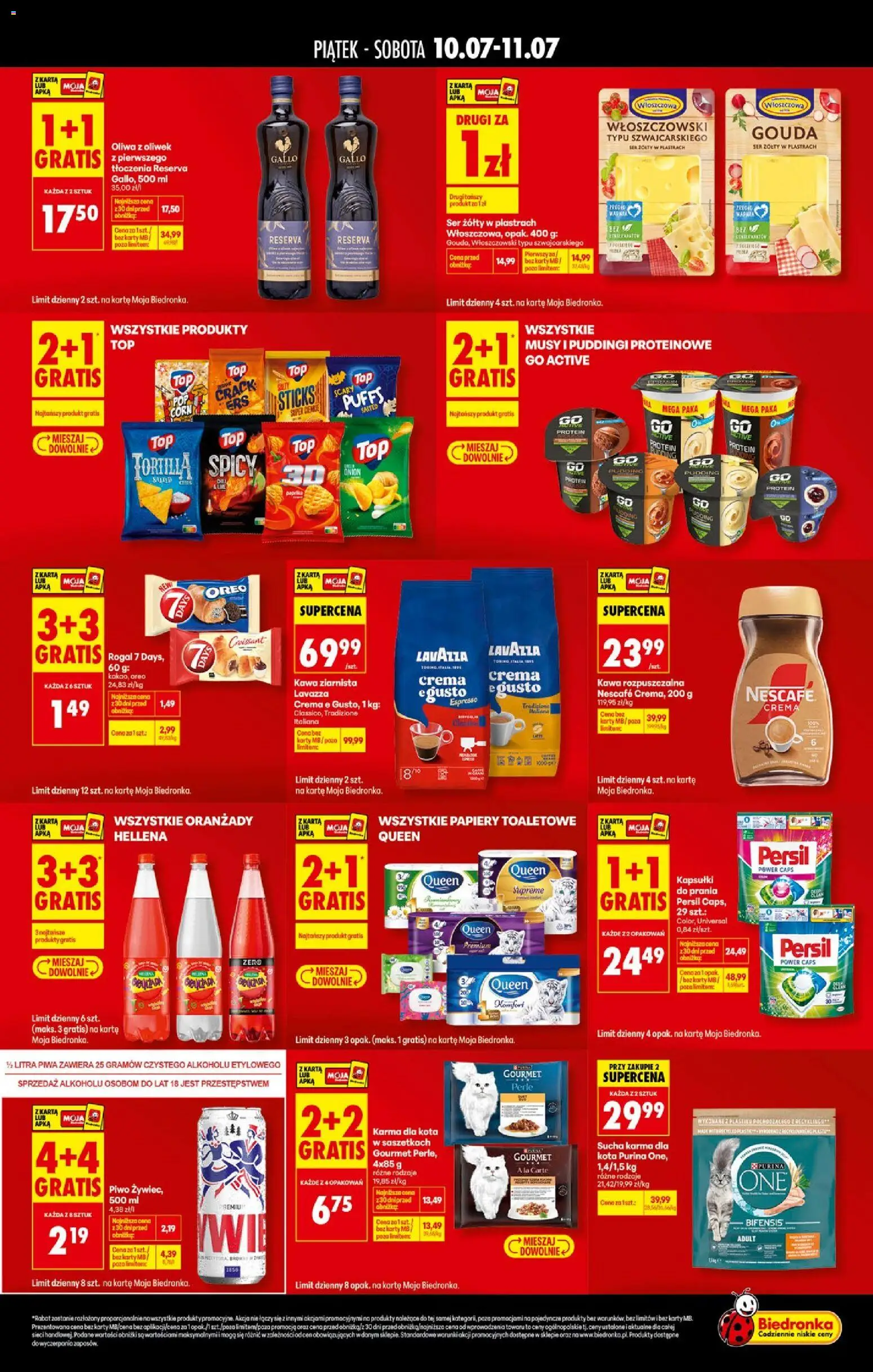 Biedronka gazetka - Tani weekend od 10.07.2026 | Strona: 2 | Produkty: Oliwa z oliwek, Persil, Kawa, Piwo