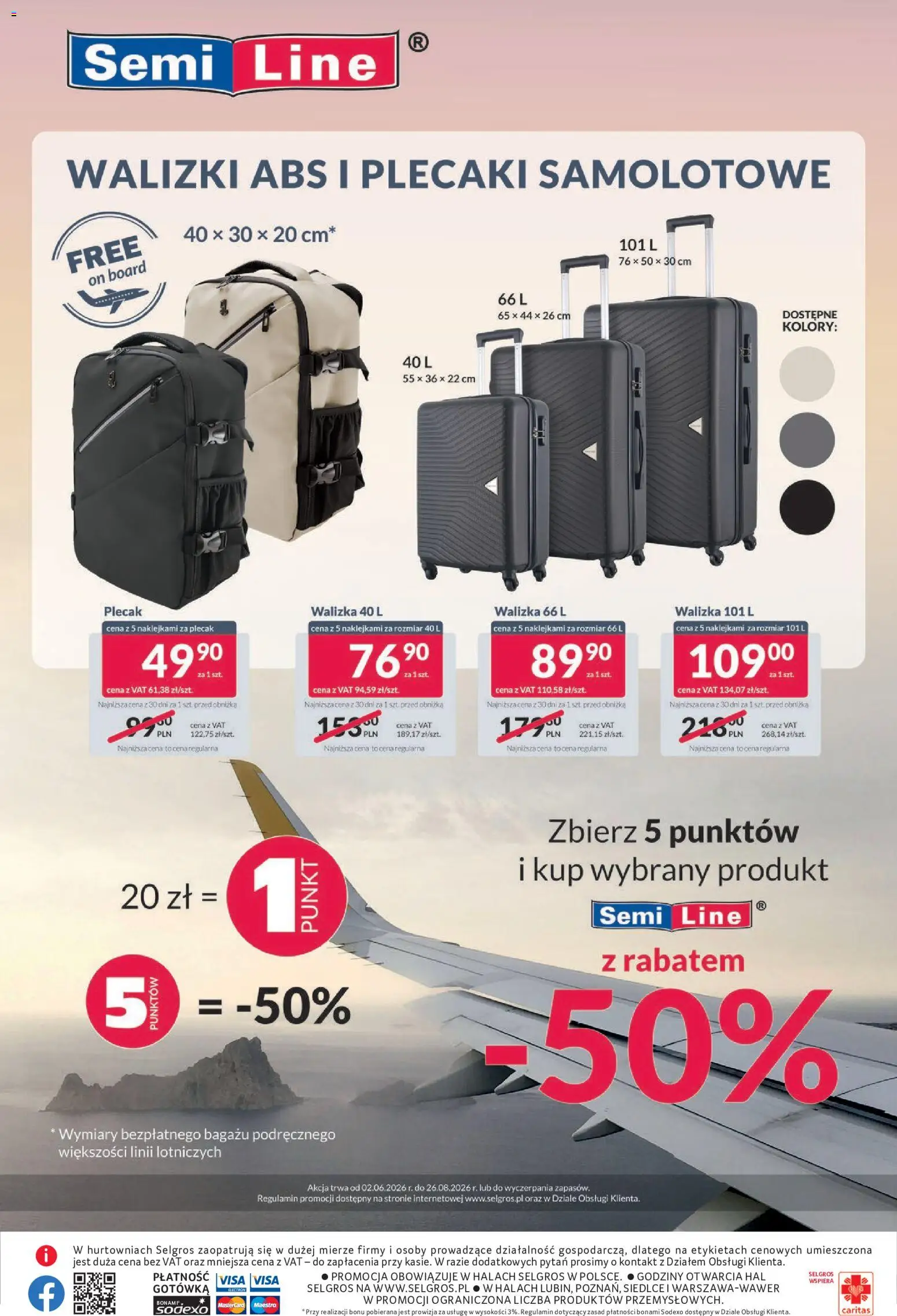 Selgros cash&carry gazetka - Urlop od 02.07.2026 | Strona: 2 | Produkty: Plecak, Walizka, Walizki