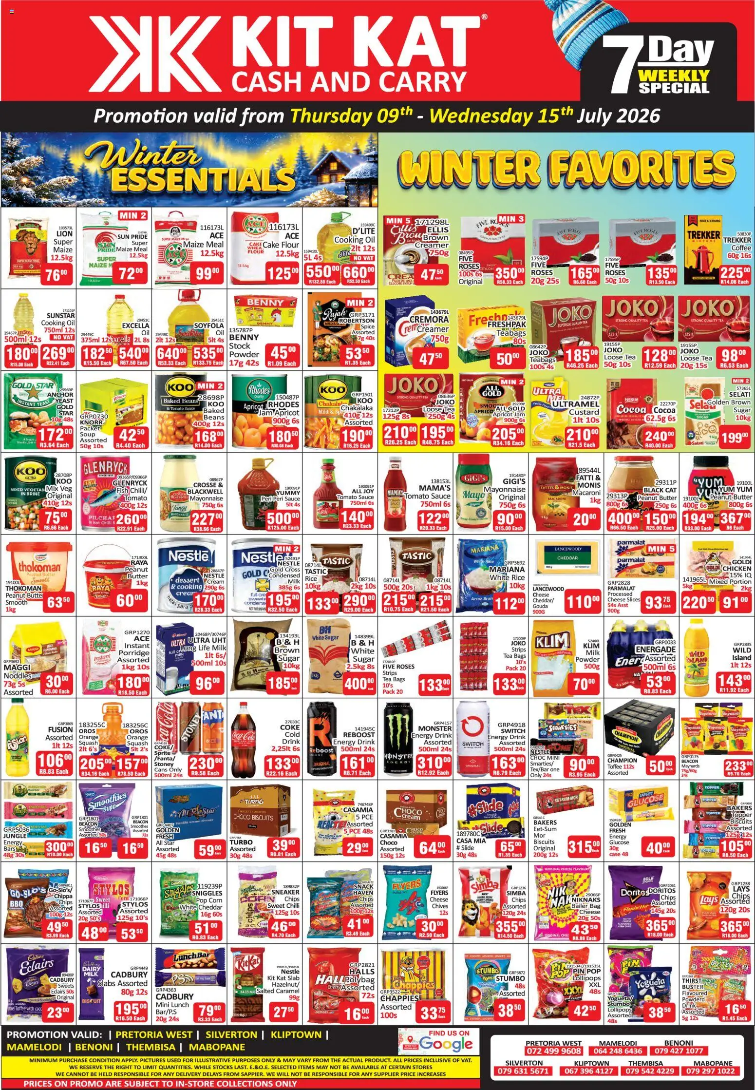 New KIT KAT Cash & Carry catalogue – valid from 09/07/2026 | Page: 1 | Products: Corn, Jam, Maize meal, Coffee