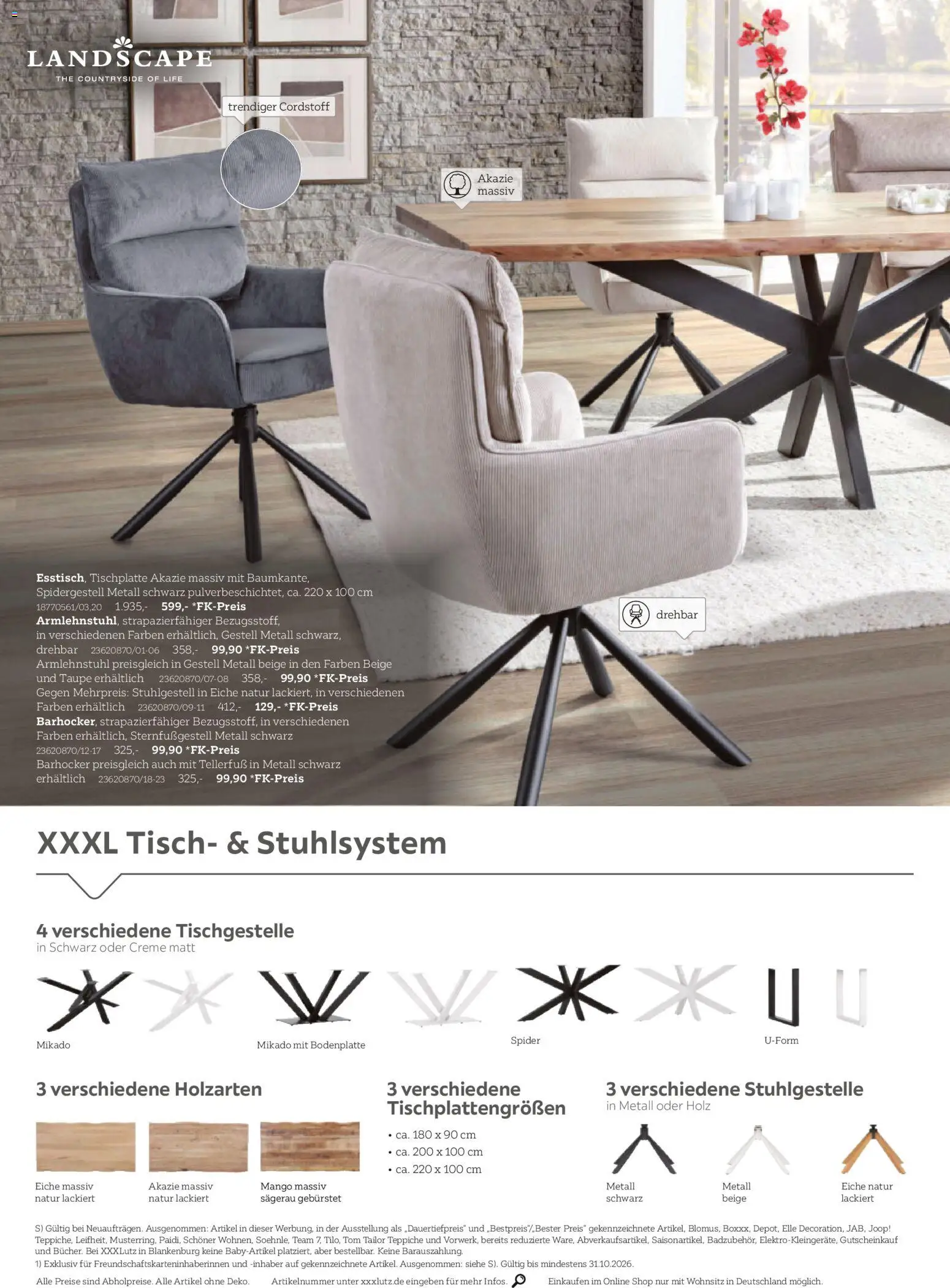 XXXLutz Nr. 1 beim Preis – gültig ab 17.10.2026 | Seite: 6 | Produkte: Esstisch, Barhocker