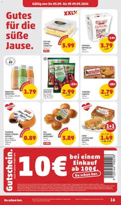 Penny Markt Flugblatt ab 03.09.2026 gültig | Seite: 16 | Produkte: Rosinen, Creme