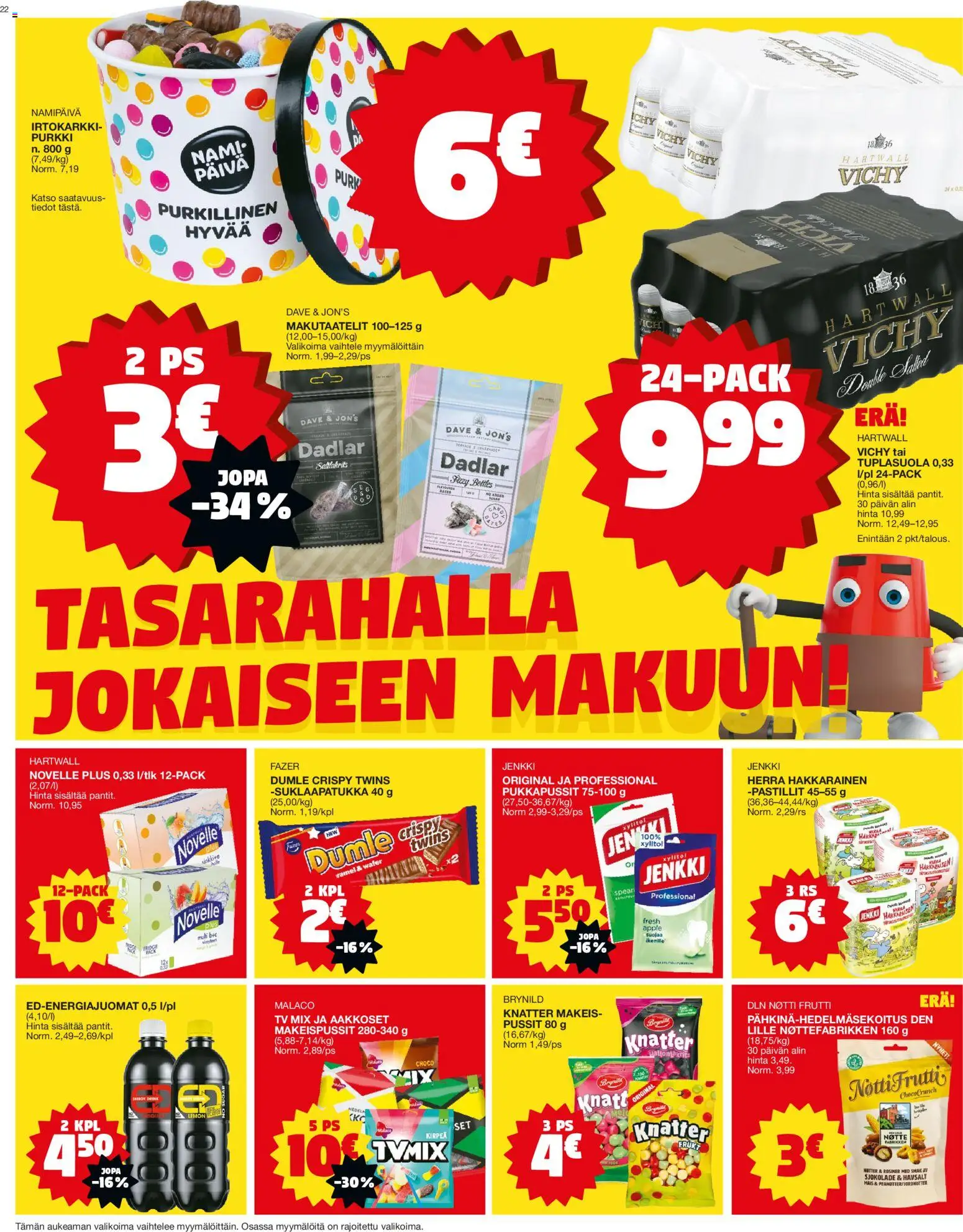 Tokmanni tarjoukset – voimassa 01.06.2026 alkaen | Sivu: 22 | Tuotteet: Makeispussit, TV