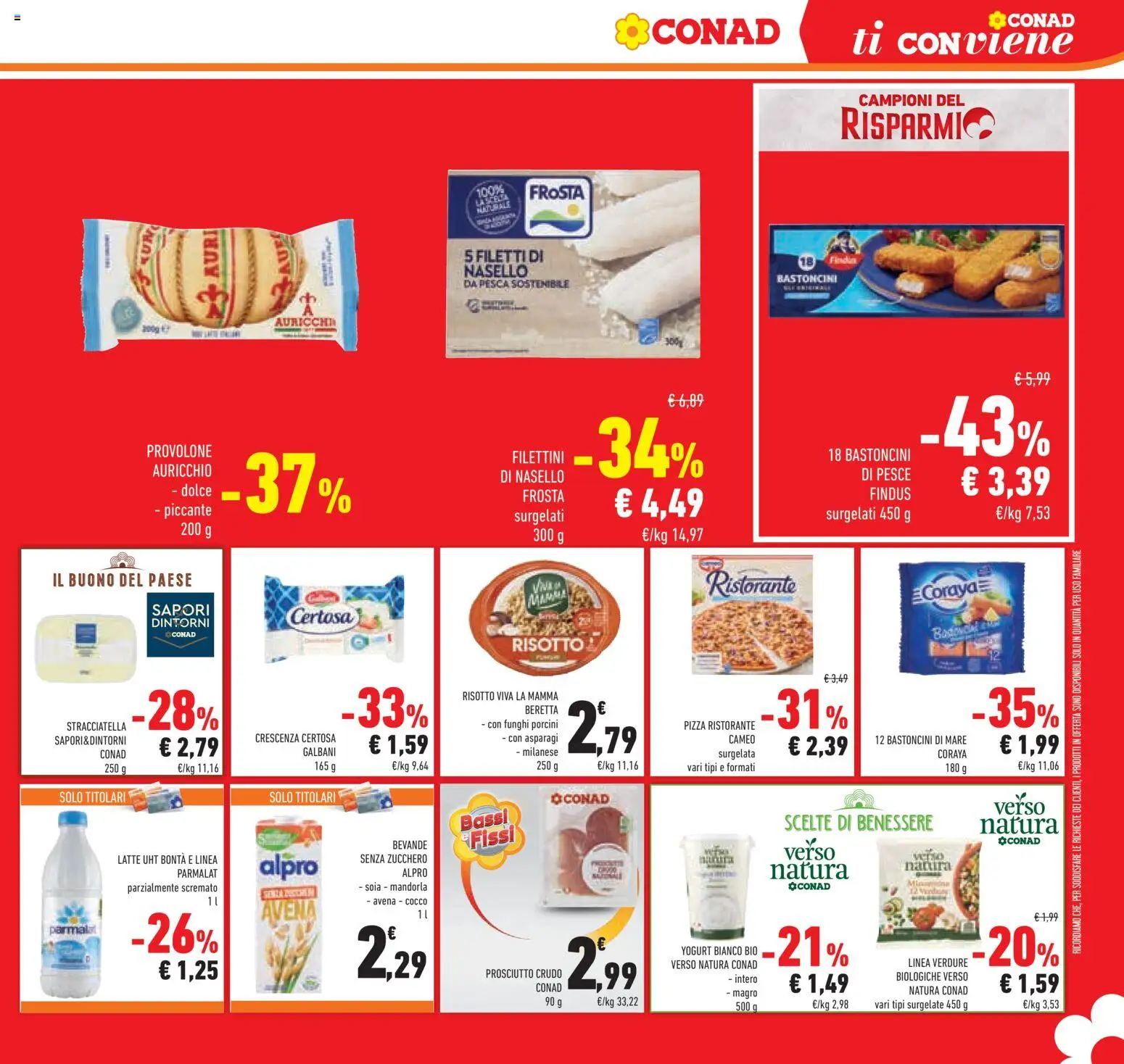 Volantino Conad del 09/09/2026 | Pagina: 7 | Prodotti: Prosciutto Crudo, Surimi, Verdure, Yogurt bianco