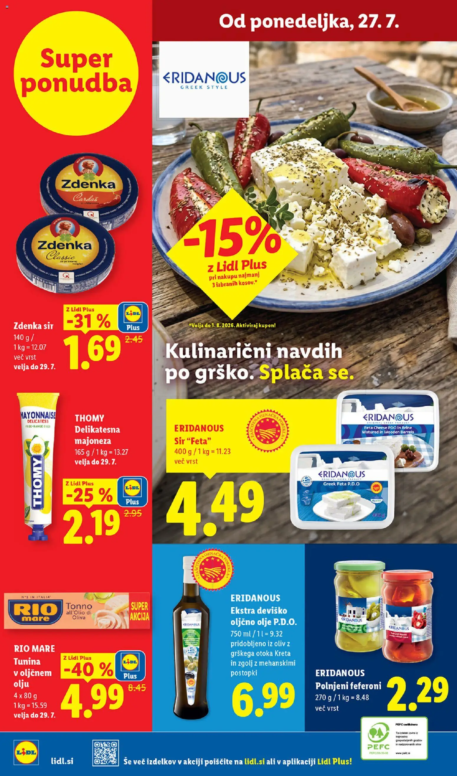 Novi Lidl katalog ponudbe – veljaven od 23.07.2026 | Stran: 64 | Izdelki: Tuna, Olive, Olje, Majoneza