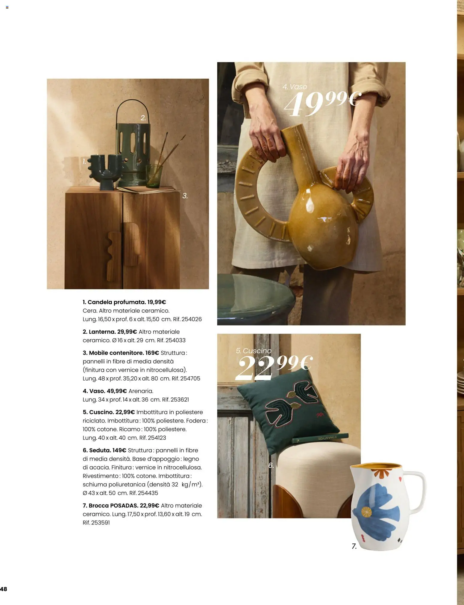 Volantino Maisons du Monde del 23/09/2026 | Pagina: 48 | Prodotti: Schiuma, Cuscino, Candela, Vaso