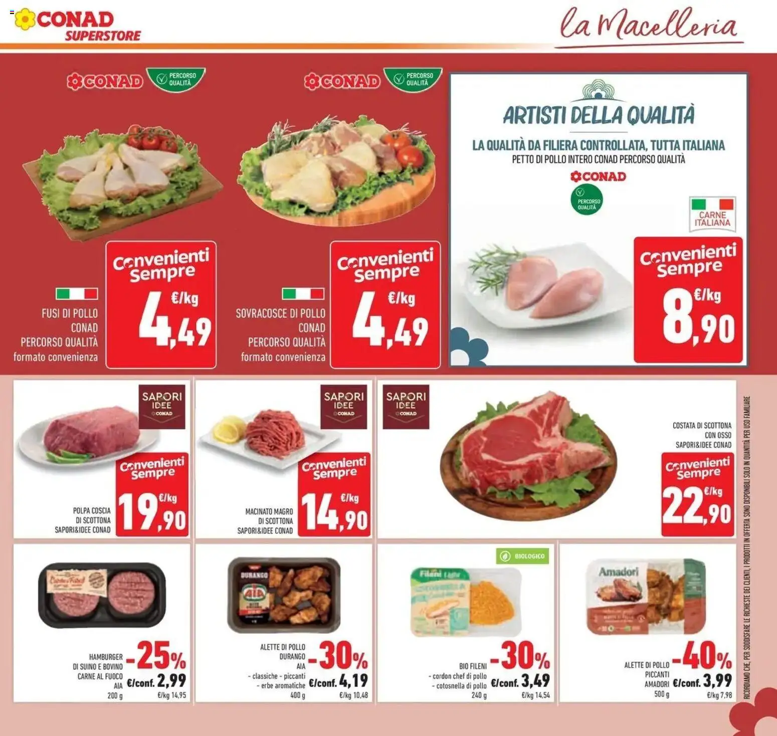 Volantino Conad dal 09/09/2026 > Anteprima | Pagina: 29 | Prodotti: Bovino, Erbe, Carne, Hamburger
