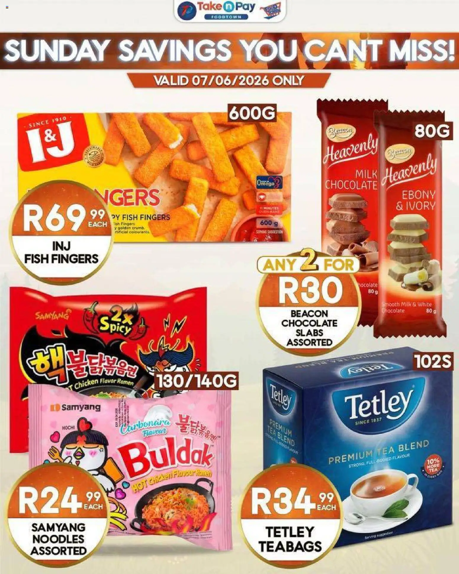 New Take n Pay catalogue – valid from 07.06.2026 | Page: 37 | Products: Milk, Chocolate, Chicken, Tea