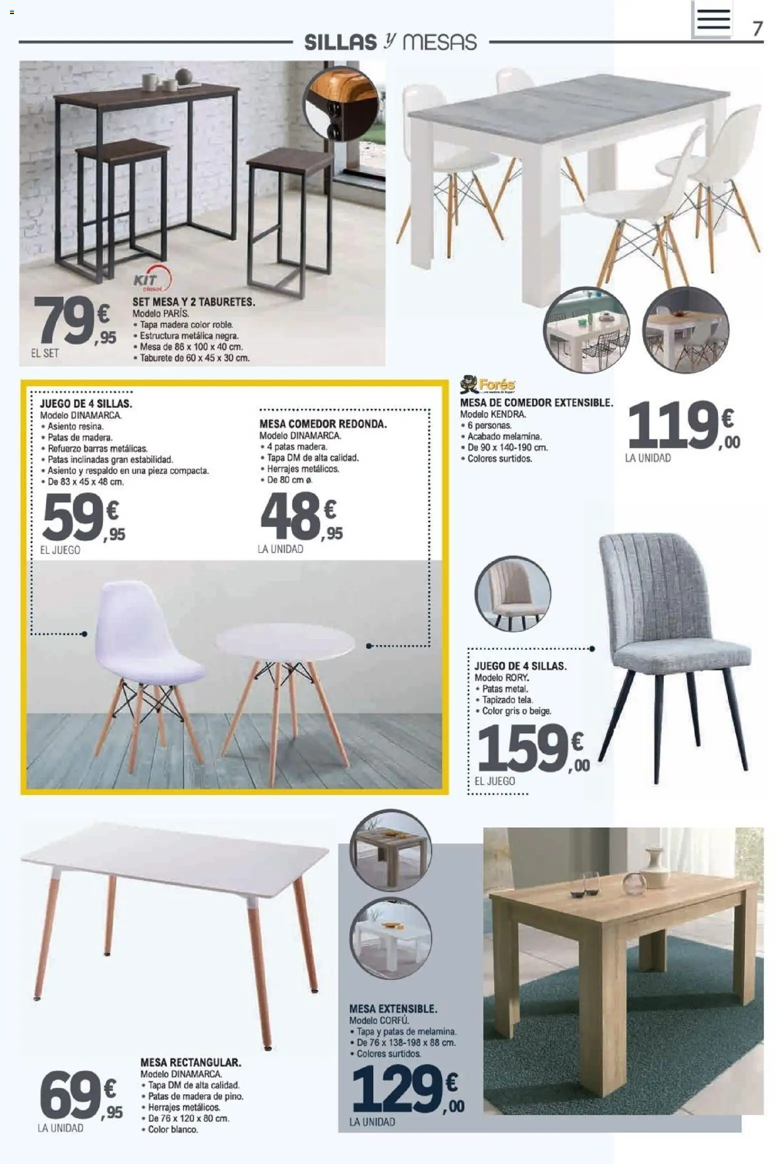 E.Leclerc Ciudad Real │ válido desde el 31/08/2026 | Página: 7 | Productos: Taburete, Mesa