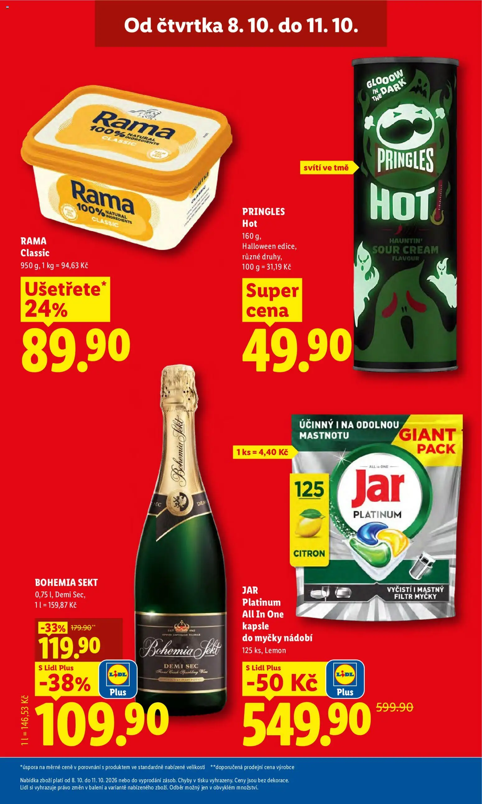 Lidl leták od 08.10.2026 | Strana: 3 | Produkty: Kapsle, Pringles, Rama, Kapsle do myčky