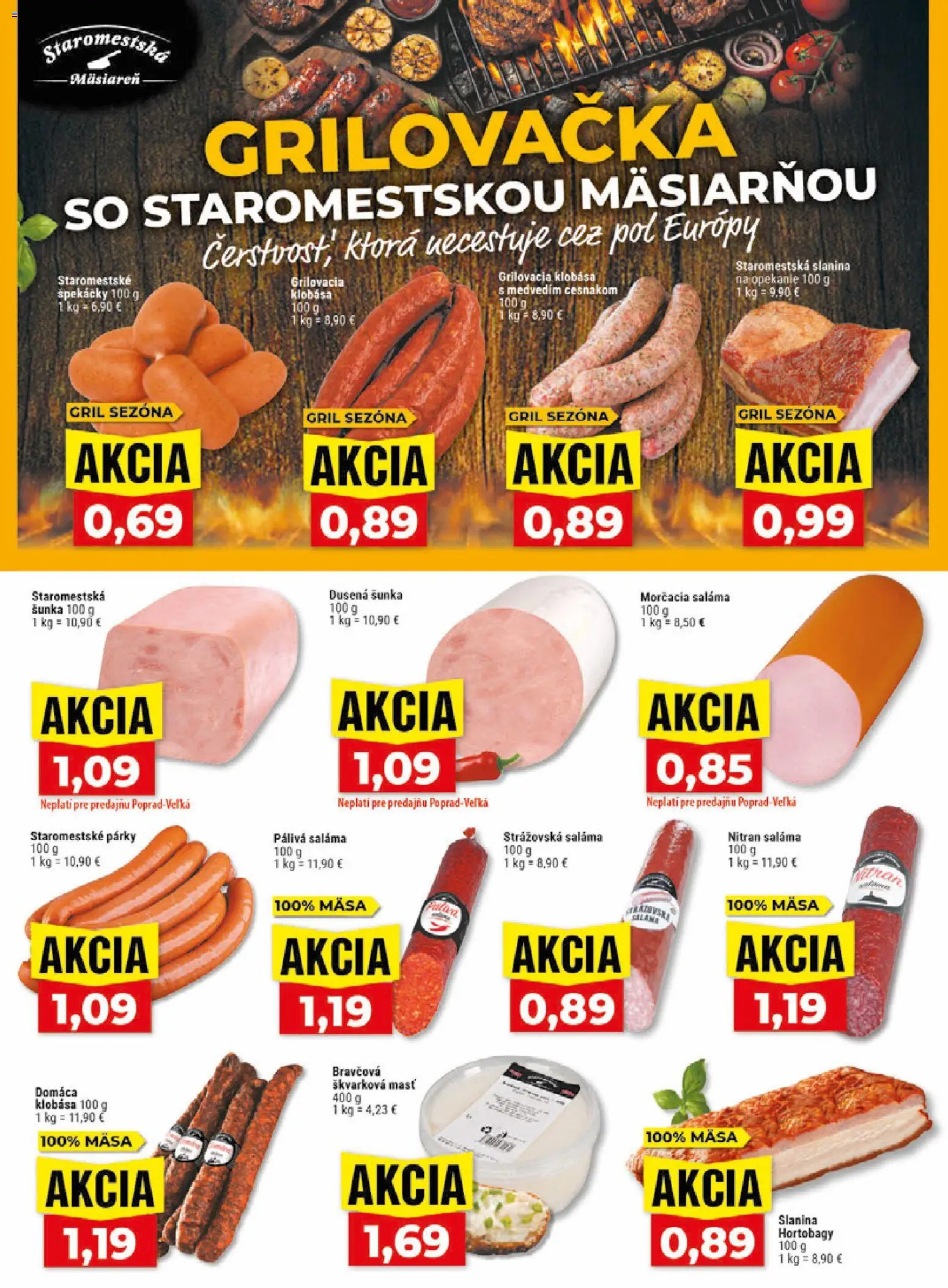 Nové Klas akcie – leták je platný od 06.07.2026 | Strana: 6 | Produkty: Gril, Saláma, Klobása