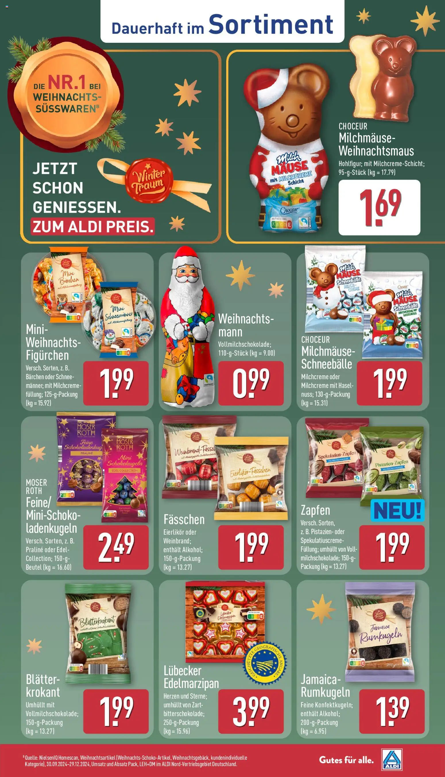 Aldi Prospekt – gültig ab 05.10.2026 | Seite: 15 | Produkte: Milch, Pistazien, Creme, Rumkugeln
