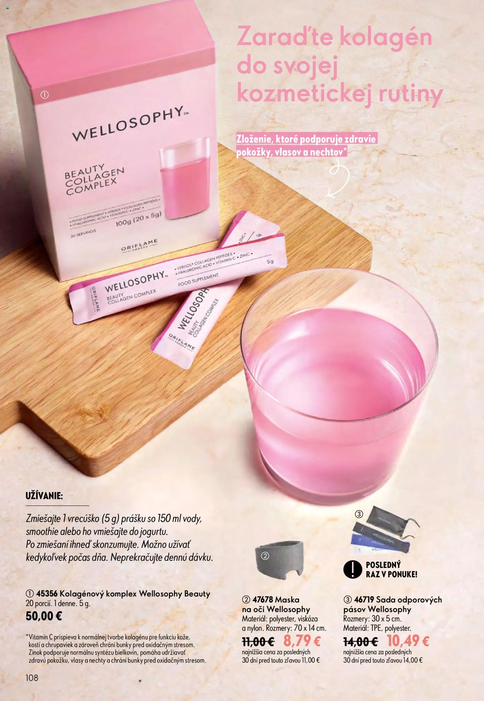 Nové Oriflame akcie – leták je platný od 29.07.2026 | Strana: 108 | Produkty: Kolagén, Maska
