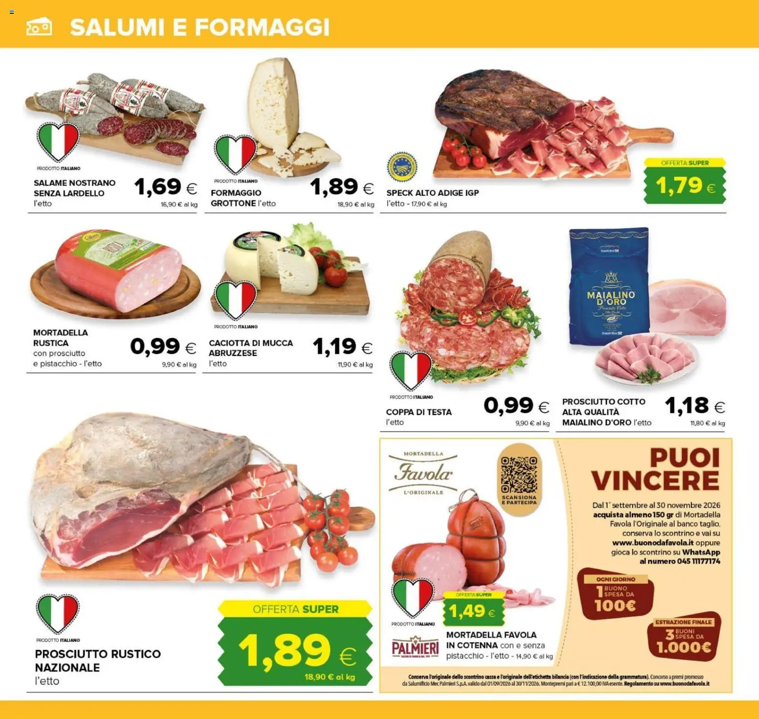Volantino Oasi del 24/09/2026 | Pagina: 8 | Prodotti: Speck, Pistacchio, Formaggio, Bilancia