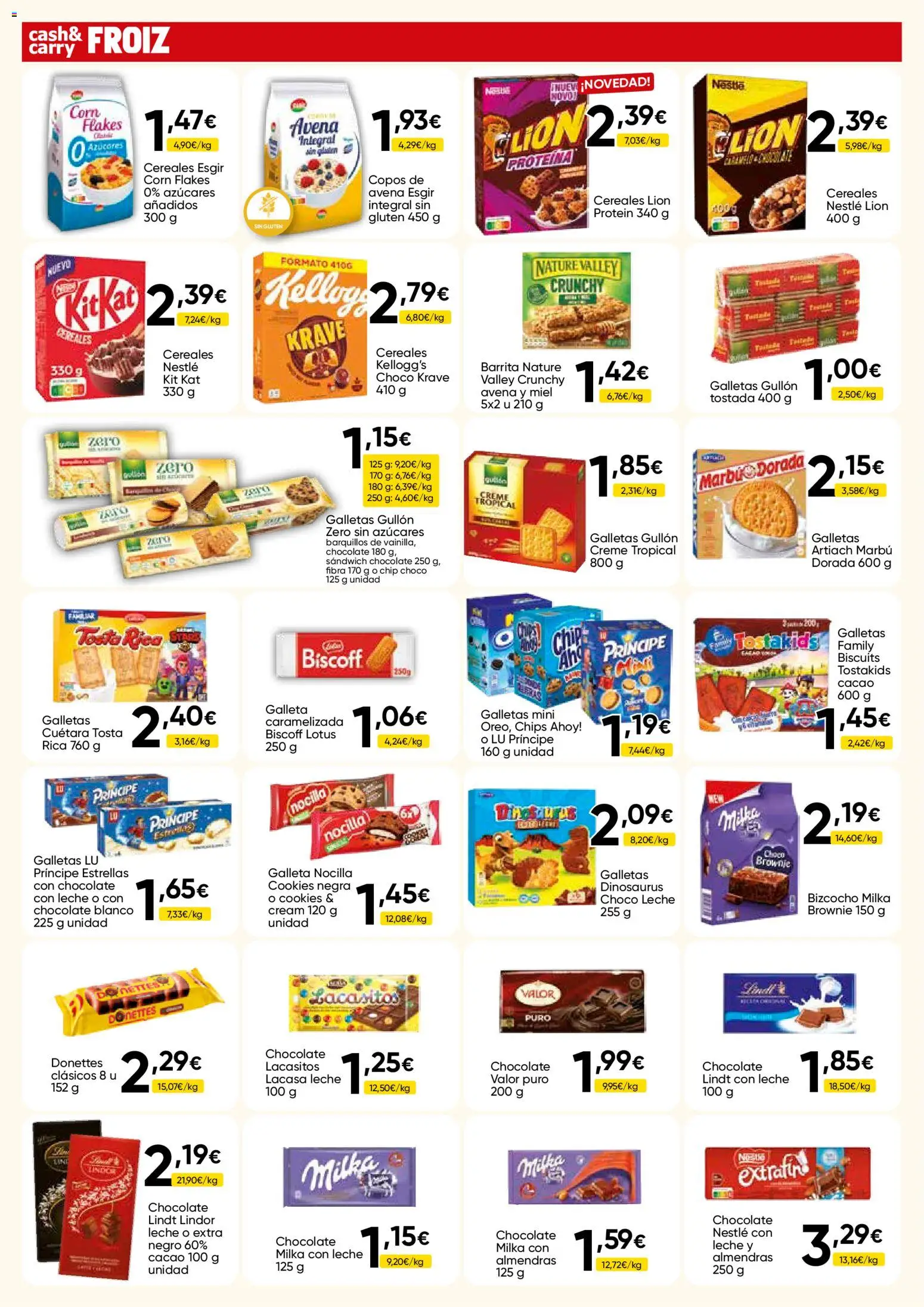 Froiz - Folleto Cash │ válido desde el 27/08/2026 | Página: 4 | Productos: Barquillos, Leche, Lindor, Cereales