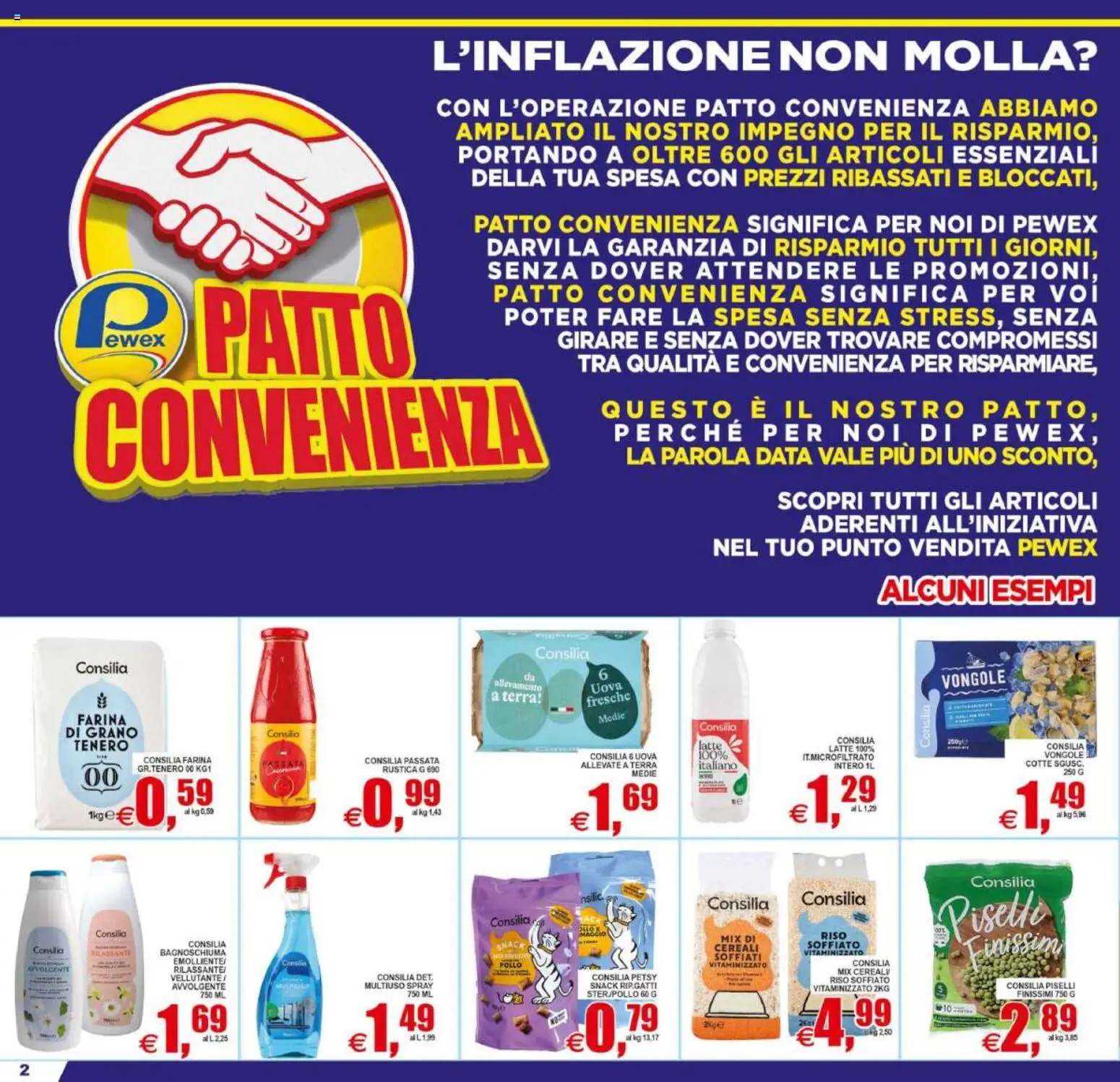 Volantino Pewex del 11/09/2026 | Pagina: 2 | Prodotti: Uova, Cereali, Vongole, Piselli