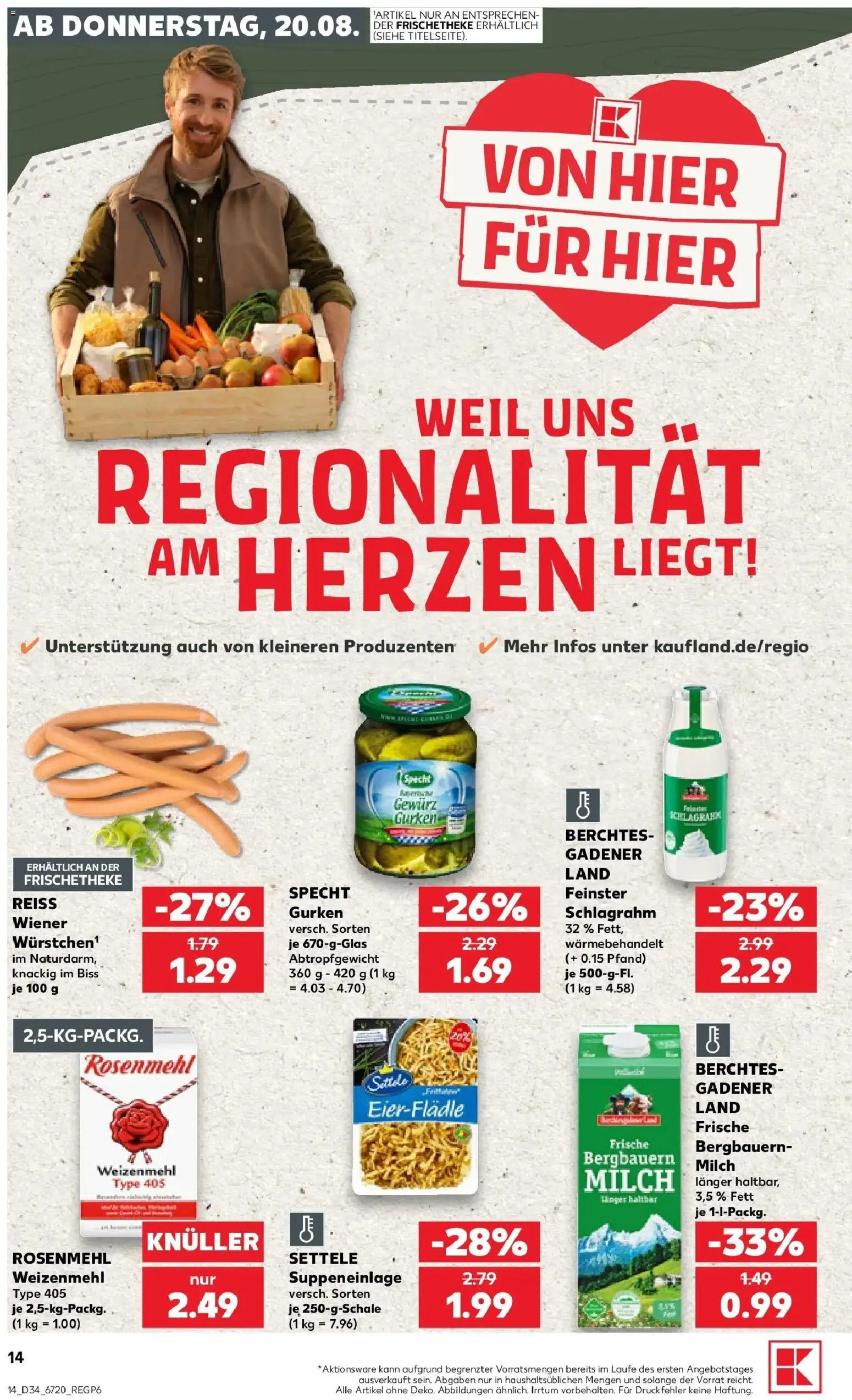 Prospekt Kaufland ab 17.08.2026 » Angebote Online zum Blättern | Seite: 25 | Produkte: Milch, Weizenmehl, Gurken