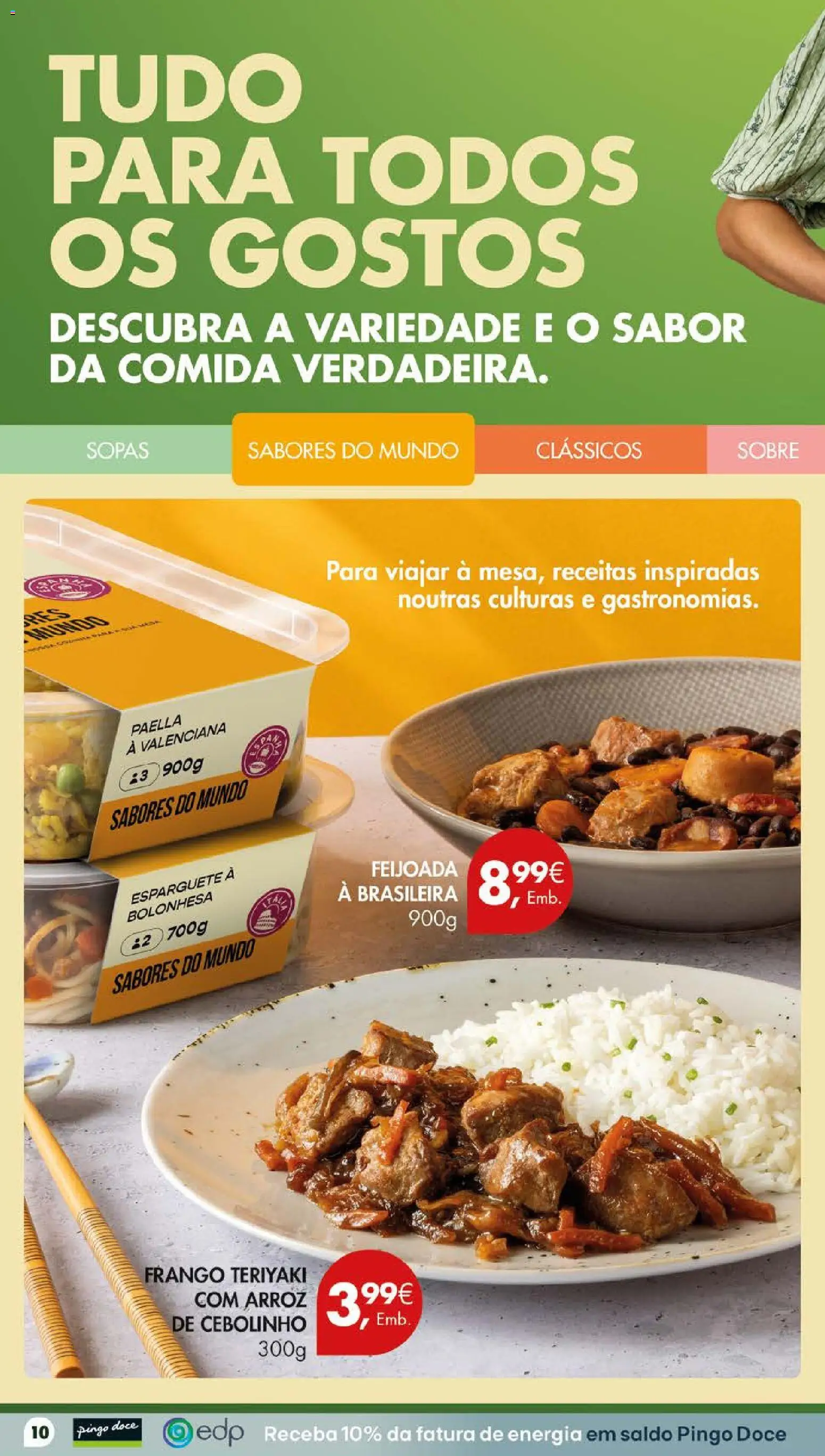 Pingo Doce folheto Poupe Este Fim de Semana │ válido de 29/10/2026 | Página: 10 | Produtos: Esparguete, Sopas, Frango, Arroz