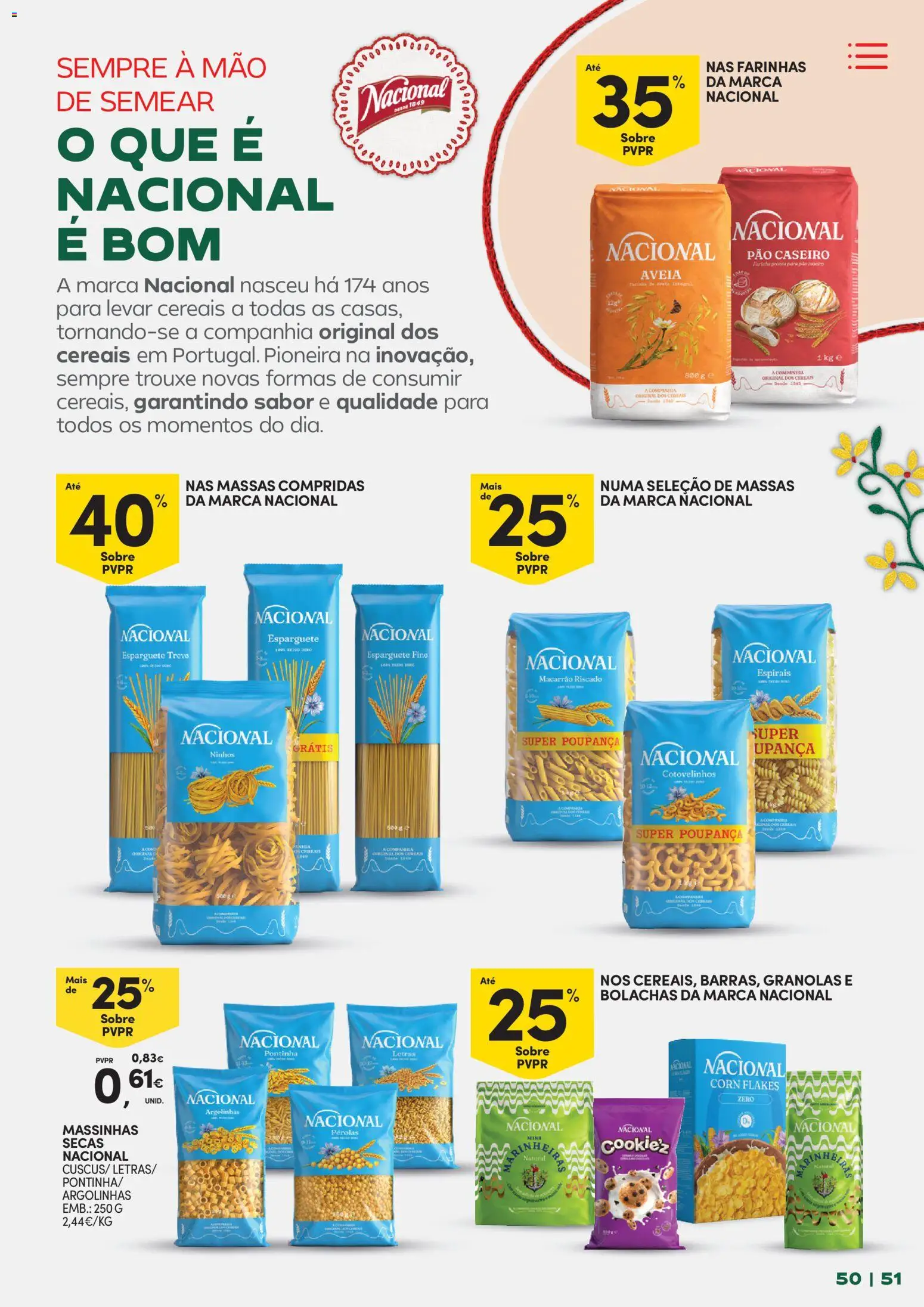 Continente - Frescura de Portugal Direto da origem │ válido de 05.05.2026 | Página: 51 | Produtos: Aveia, Esparguete, Pão, Cereais