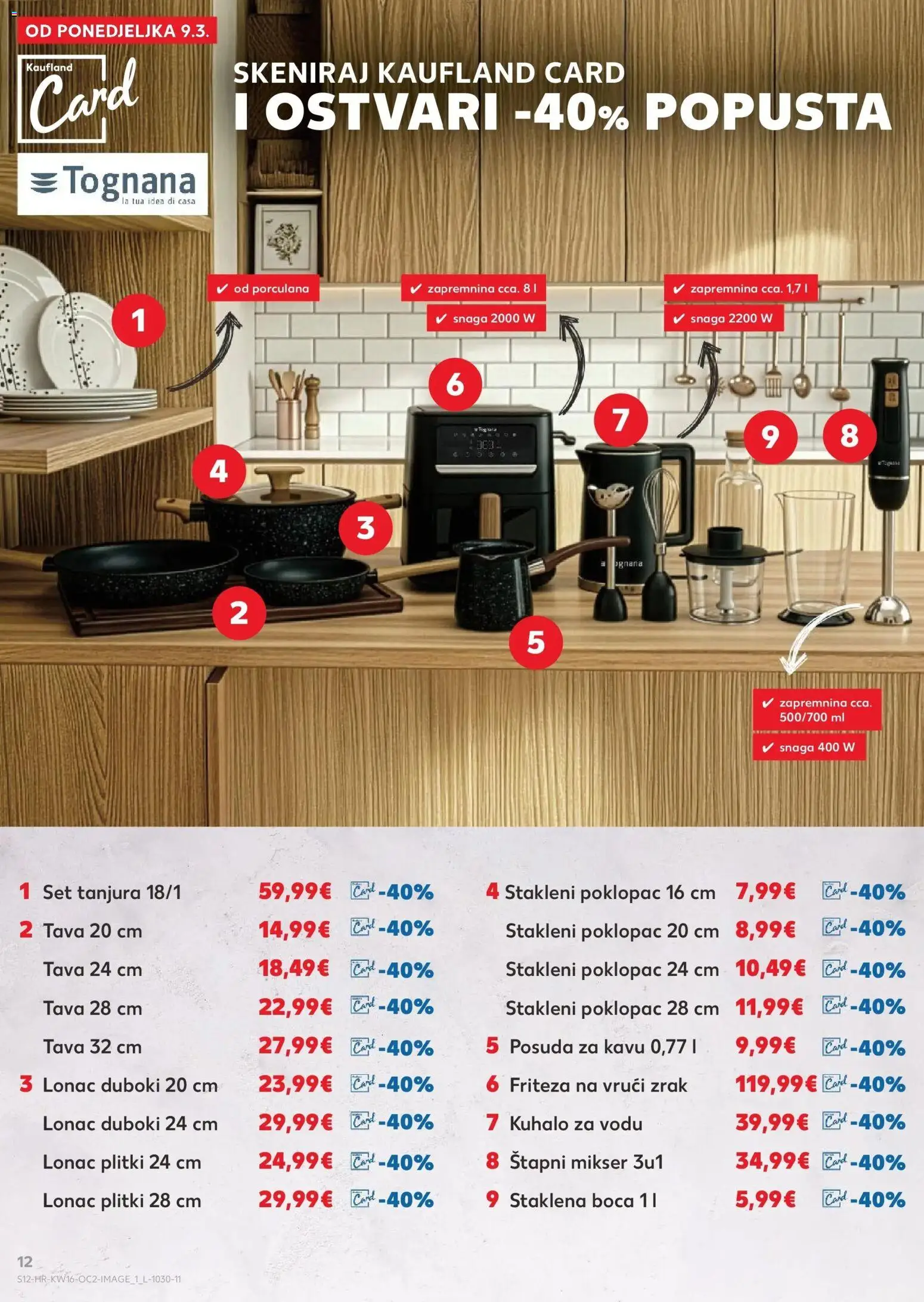 Kaufland katalog | vrijedi od 15.04.2026 | Stranica: 12 | Proizvodi: Set tanjura, Tognana, Pan, Lonac