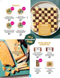 AH Zaanlander kaasblokjes komijn jong belegen 48+, 120 g, Pittig, vol en kruidig. AH Zaanlander kaasblokjes komijn jong belegen 48+, 120 g - Voorbeeld van een folder van Albert Heijn, geldig van 08.04.2026 | Pagina: 9 | Producten: Melk, Kaas, Jalapeno, Komijn