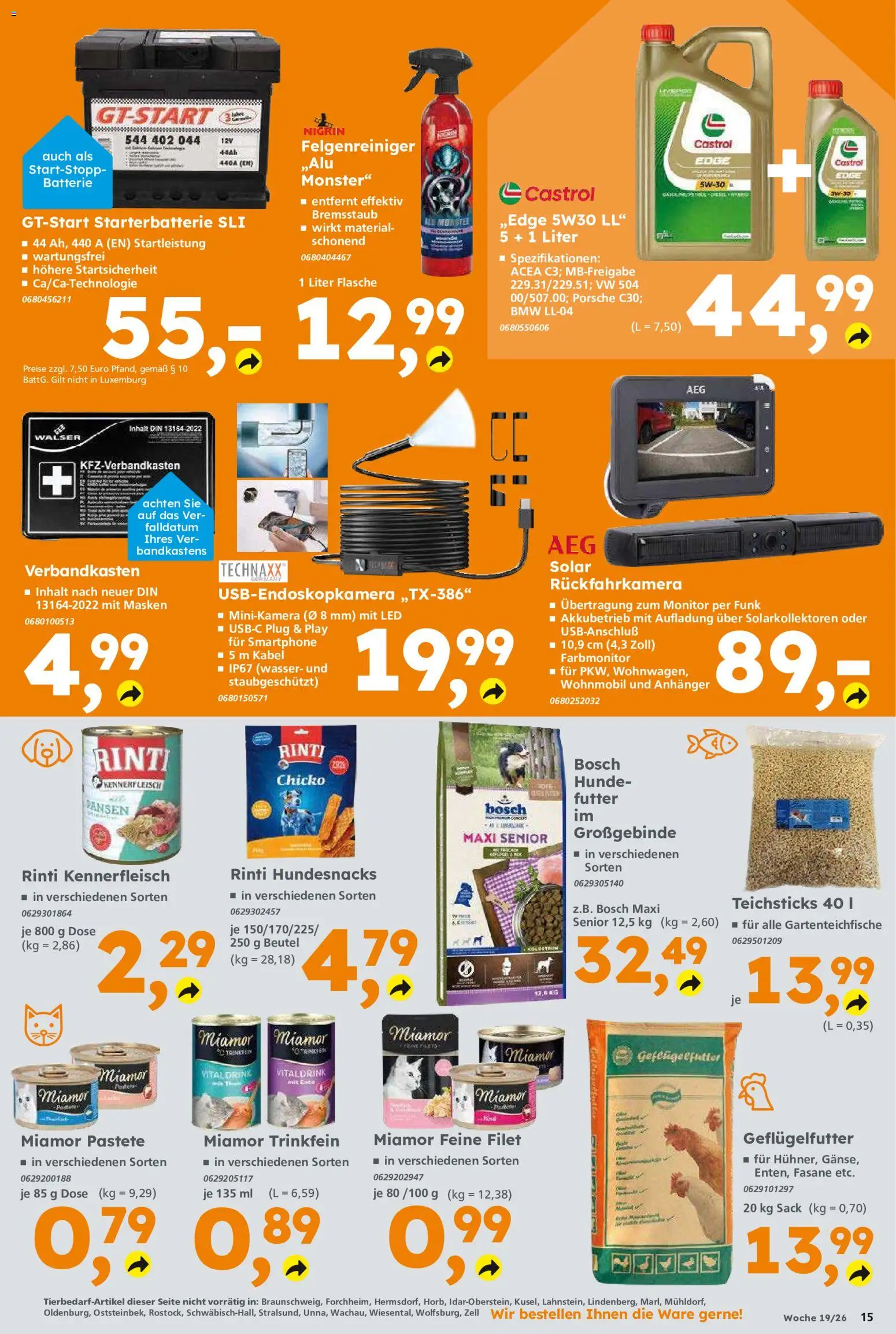 Globus Baumarkt Prospekt Oranienburg-Germendorf	 – gültig ab 04.05.2026 | Seite: 15 | Produkte: Kabel, Batterie, Smartphone, Monitor