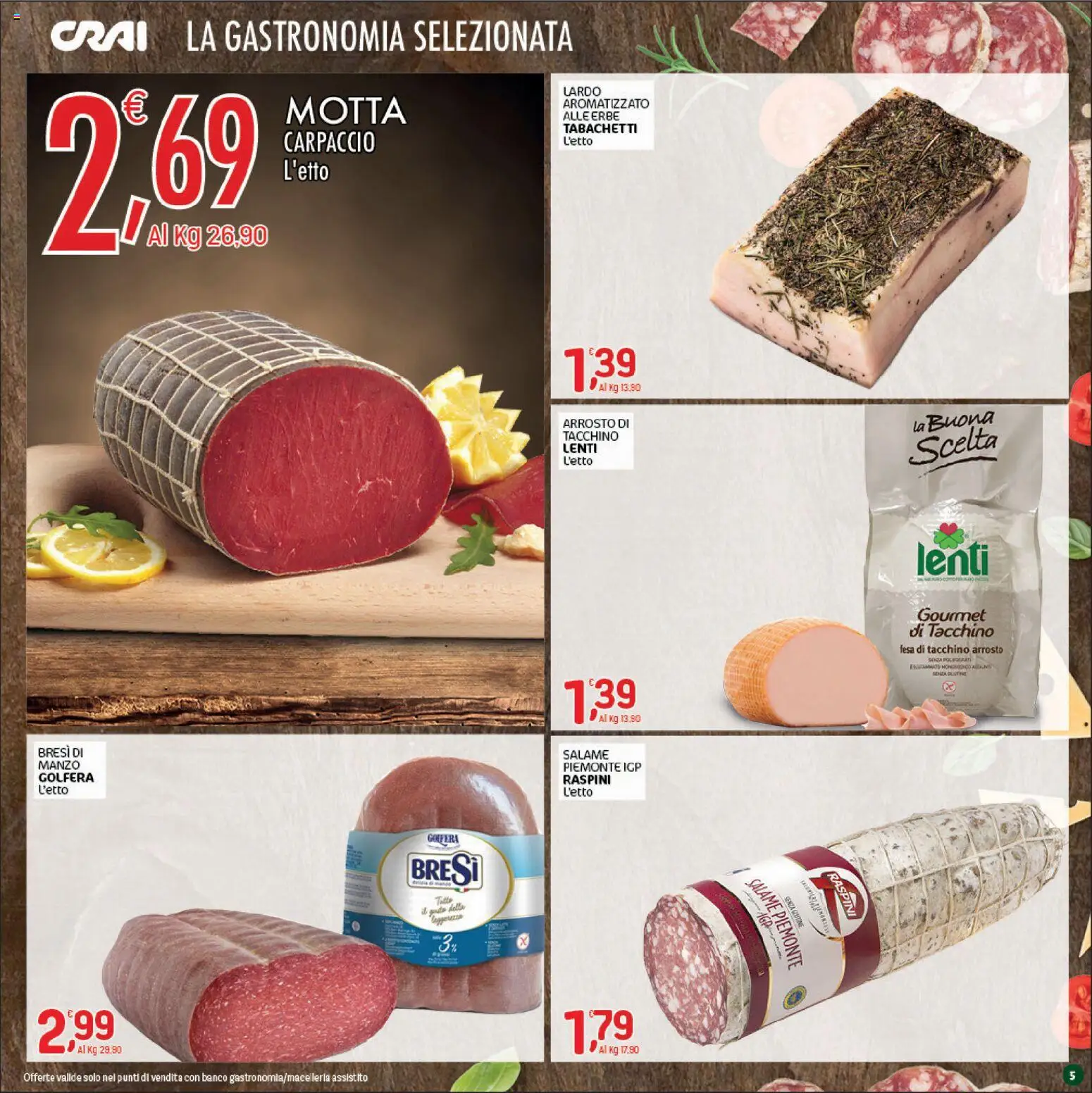 Volantino CRAI del 28.05.2026 | Pagina: 5 | Prodotti: Arrosto, Salame, Manzo, Tacchino