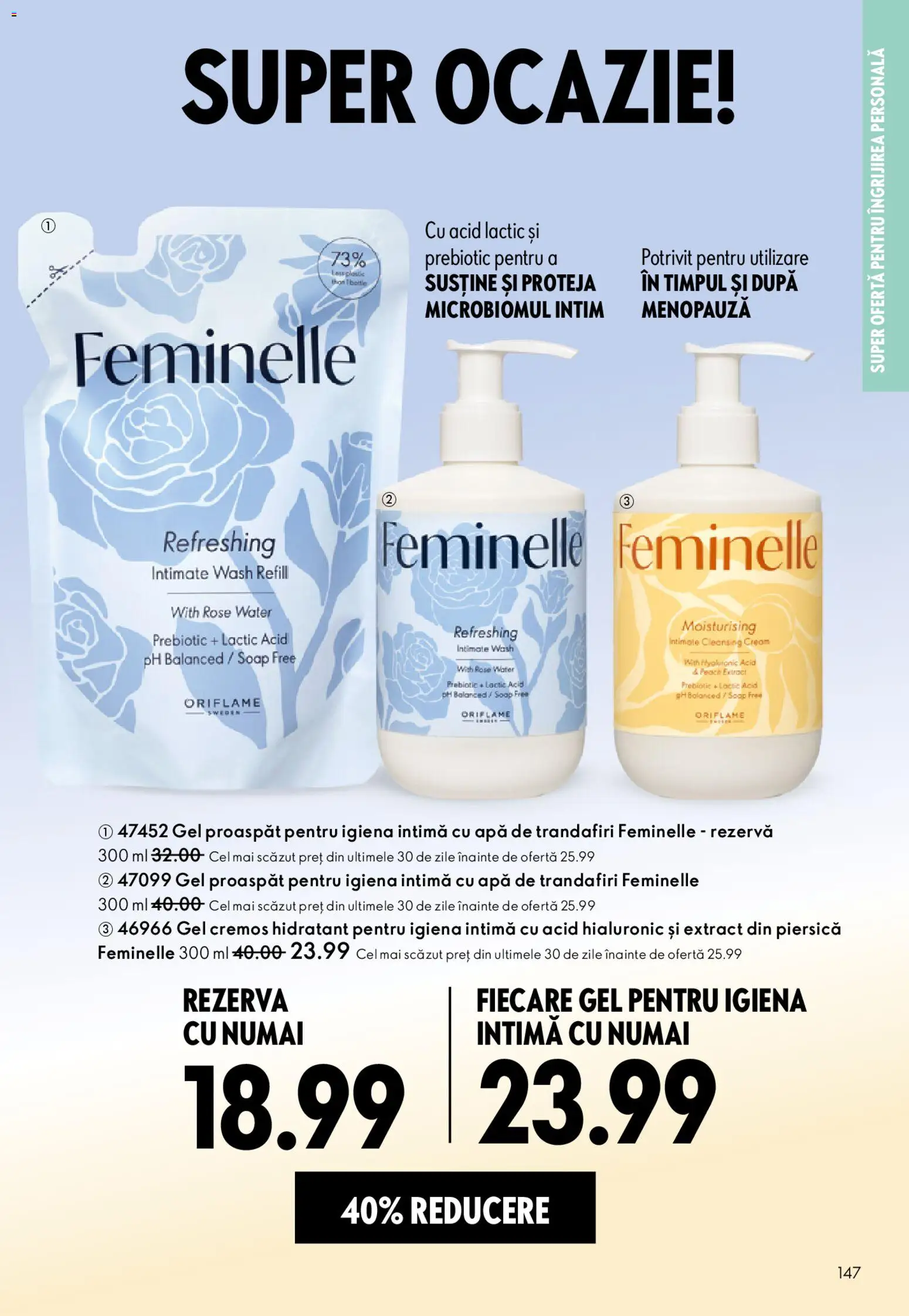 Noul catalog Oriflame – valabil de la 06.05.2026 | Pagină: 147 | Produse: Piersică, Apă