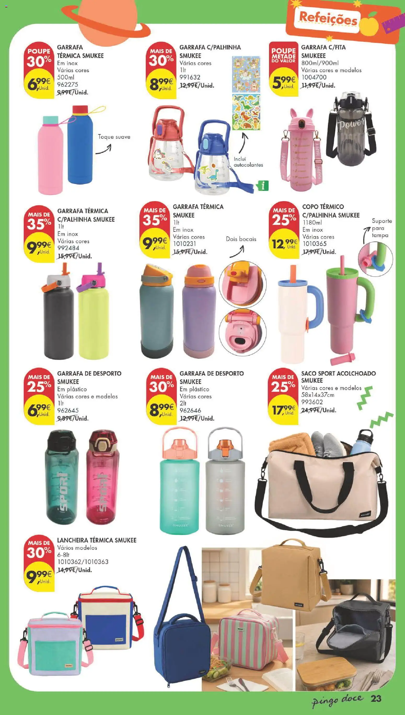 Pingo Doce Regresso às Aulas 2026 Hipers │ válido de 04/08/2026 | Página: 23 | Produtos: Garrafa térmica