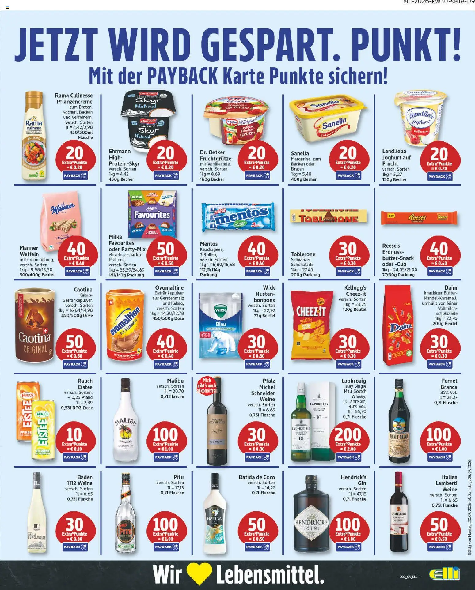 Elli Markt Prospekt – gültig ab 20.07.2026 | Seite: 9 | Produkte: Batida de coco, Waffeln, Skyr, Zitrone