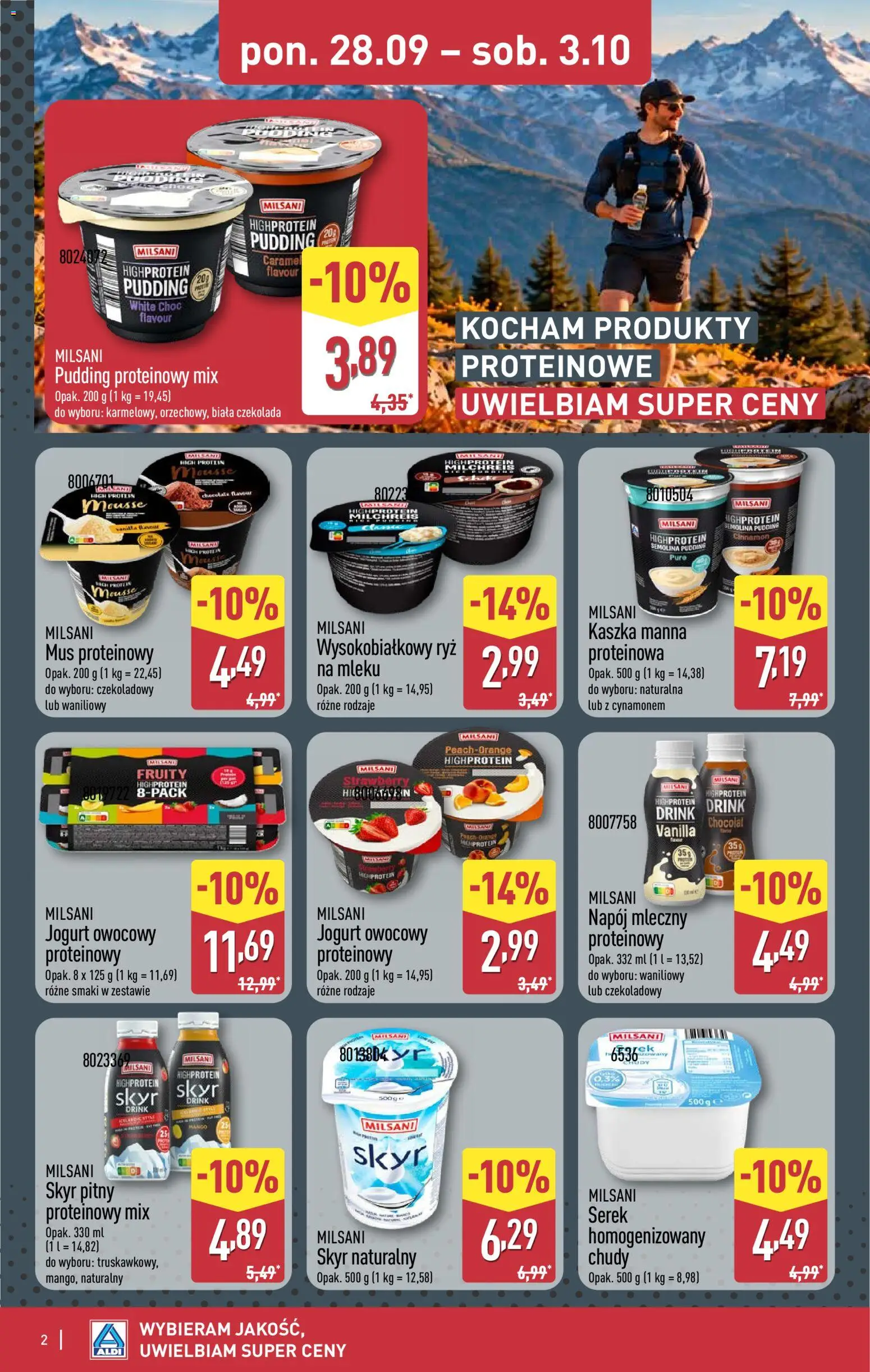 Aldi gazetka - Produkty proteinowe od 28.09.2026 | Strona: 2